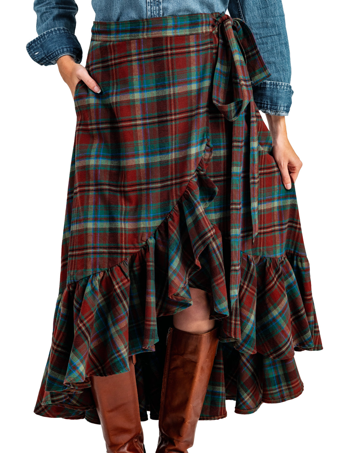 Litchfield Valley Flannel Ruffle Skirt