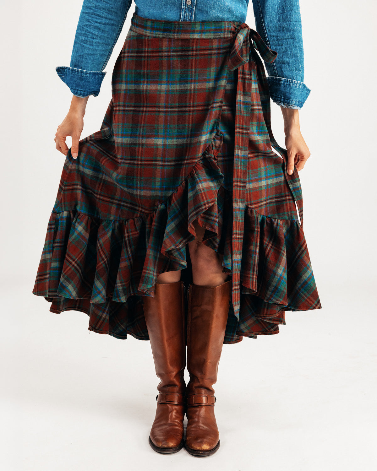 Litchfield Valley Flannel Ruffle Skirt
