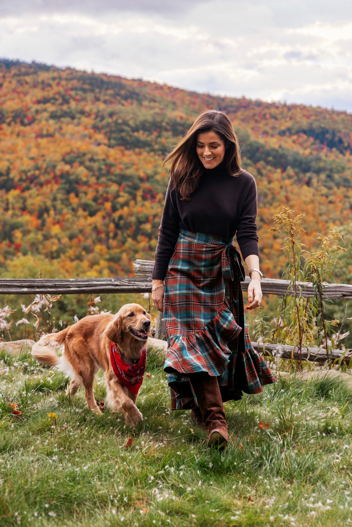 Litchfield Valley Flannel Ruffle Skirt