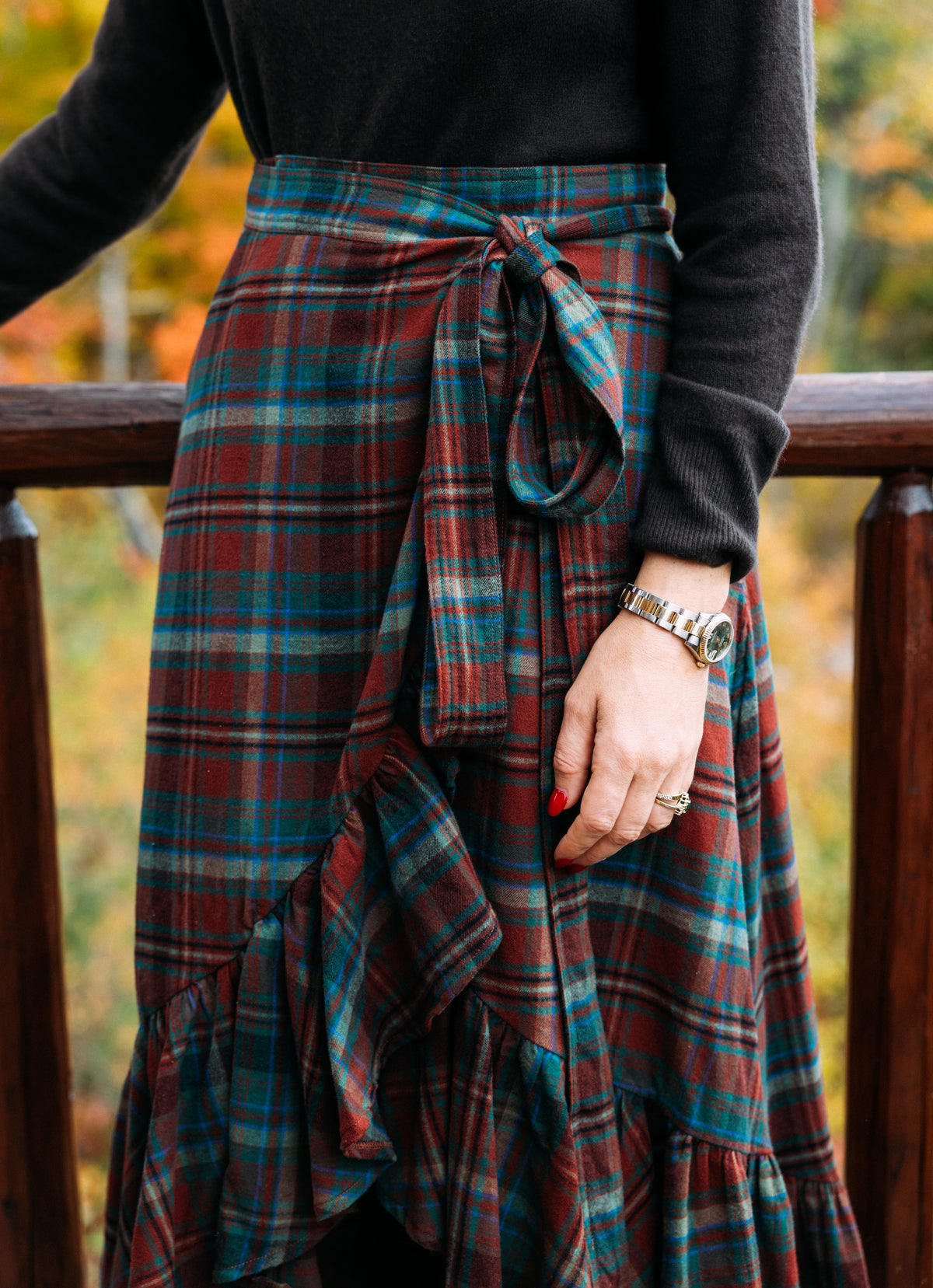 Litchfield Valley Flannel Ruffle Skirt