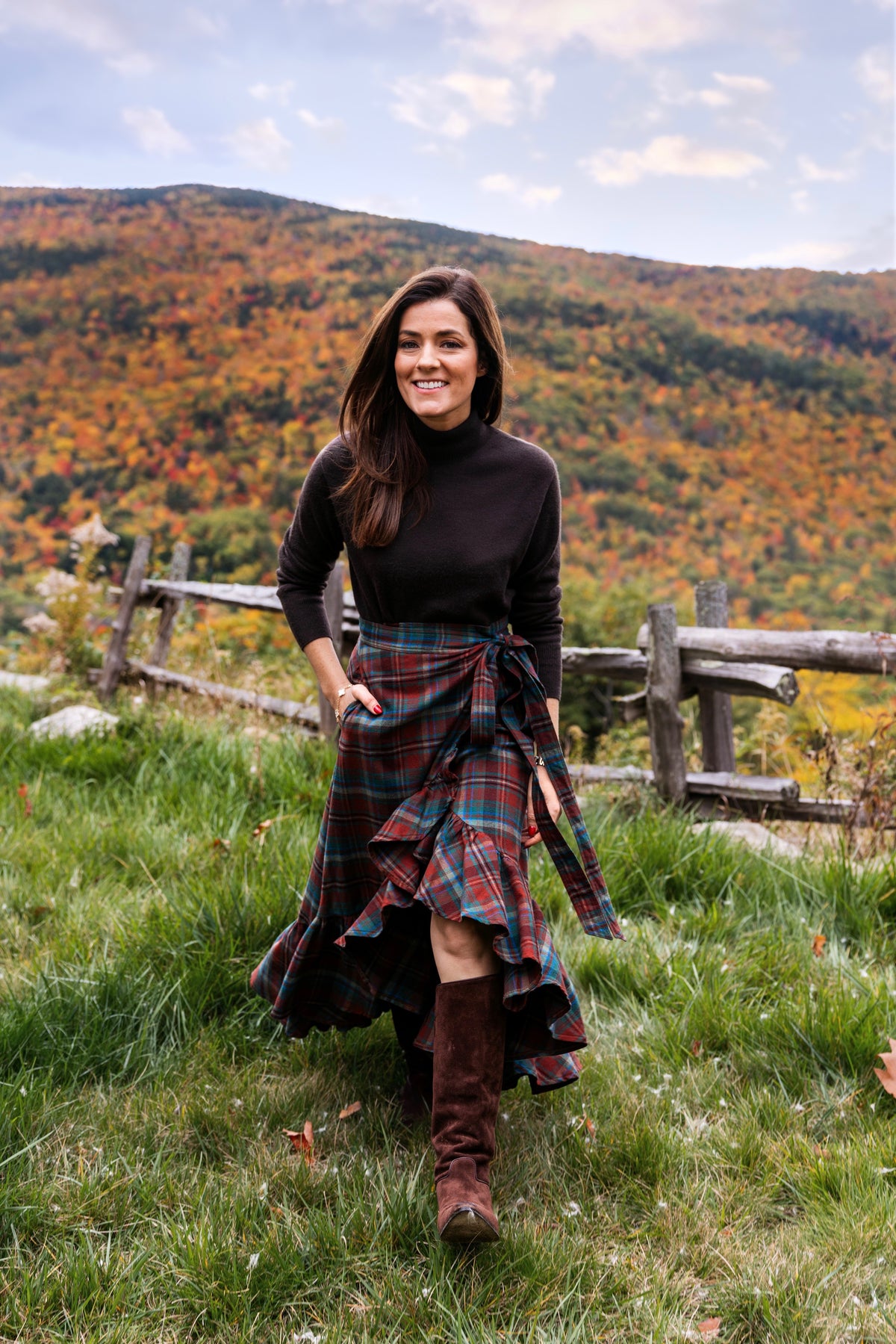 Litchfield Valley Flannel Ruffle Skirt