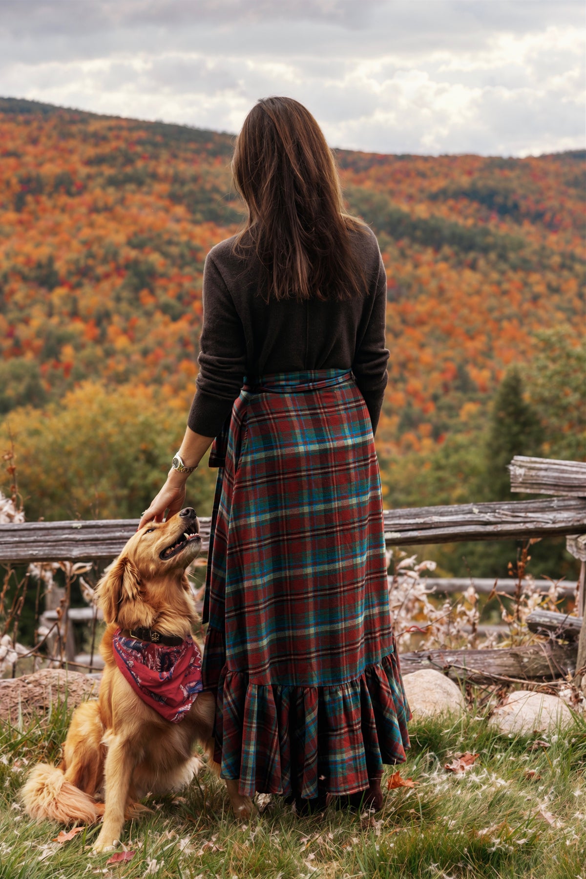 Litchfield Valley Flannel Ruffle Skirt