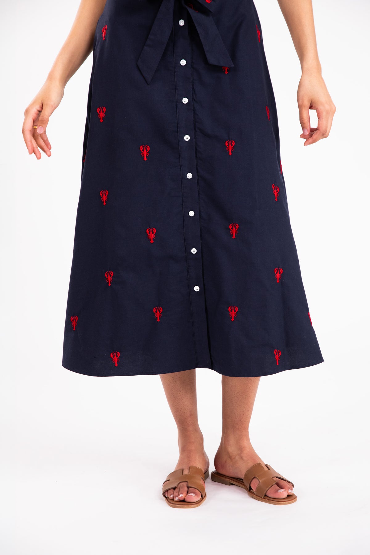 Lobster Cove Embroidered Maxi Shirtdress