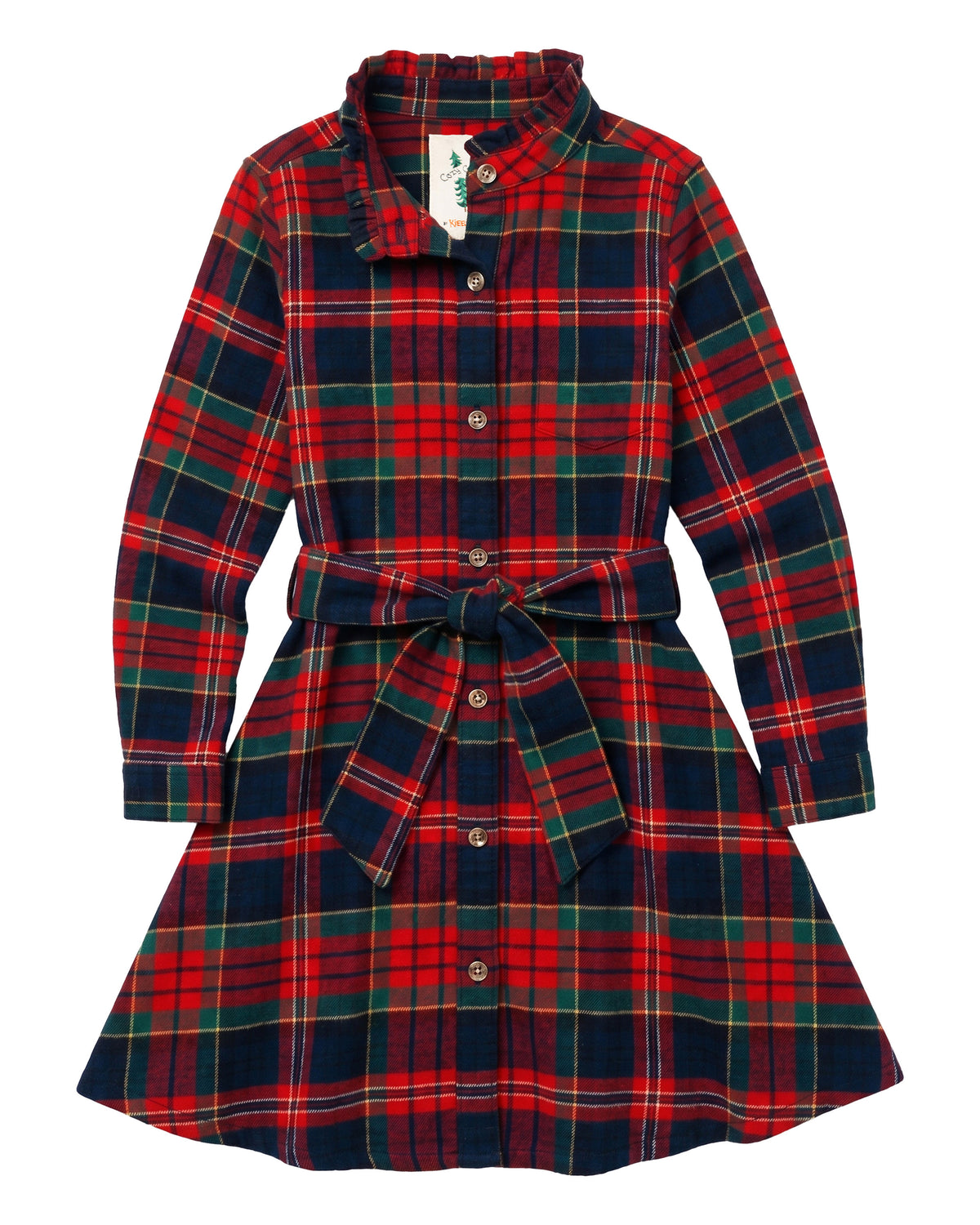 Maple Lake Trail Flannel Kids Dress