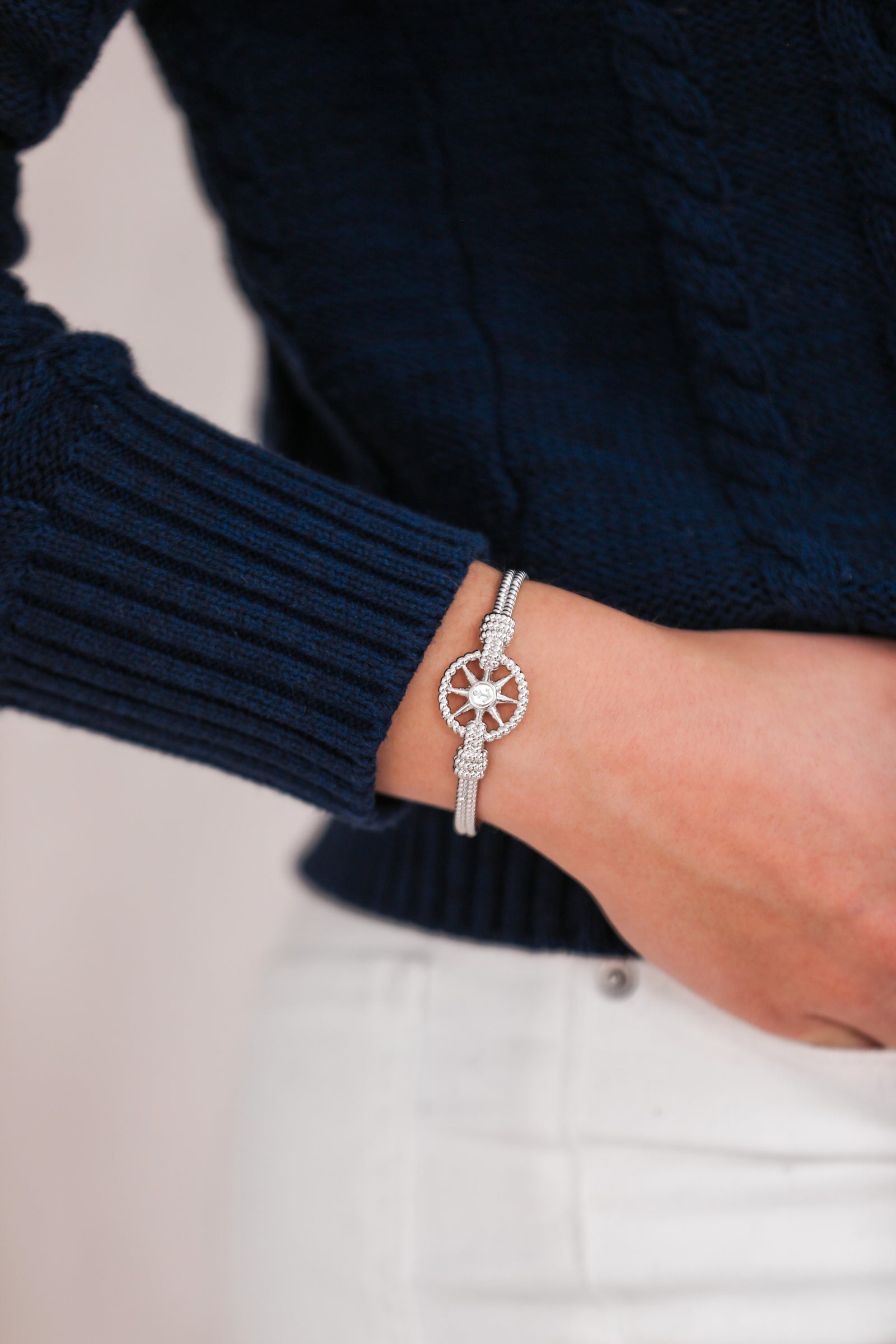 KJP Mariner's Compass Cuff Bracelet in Silver – Kiel James Patrick