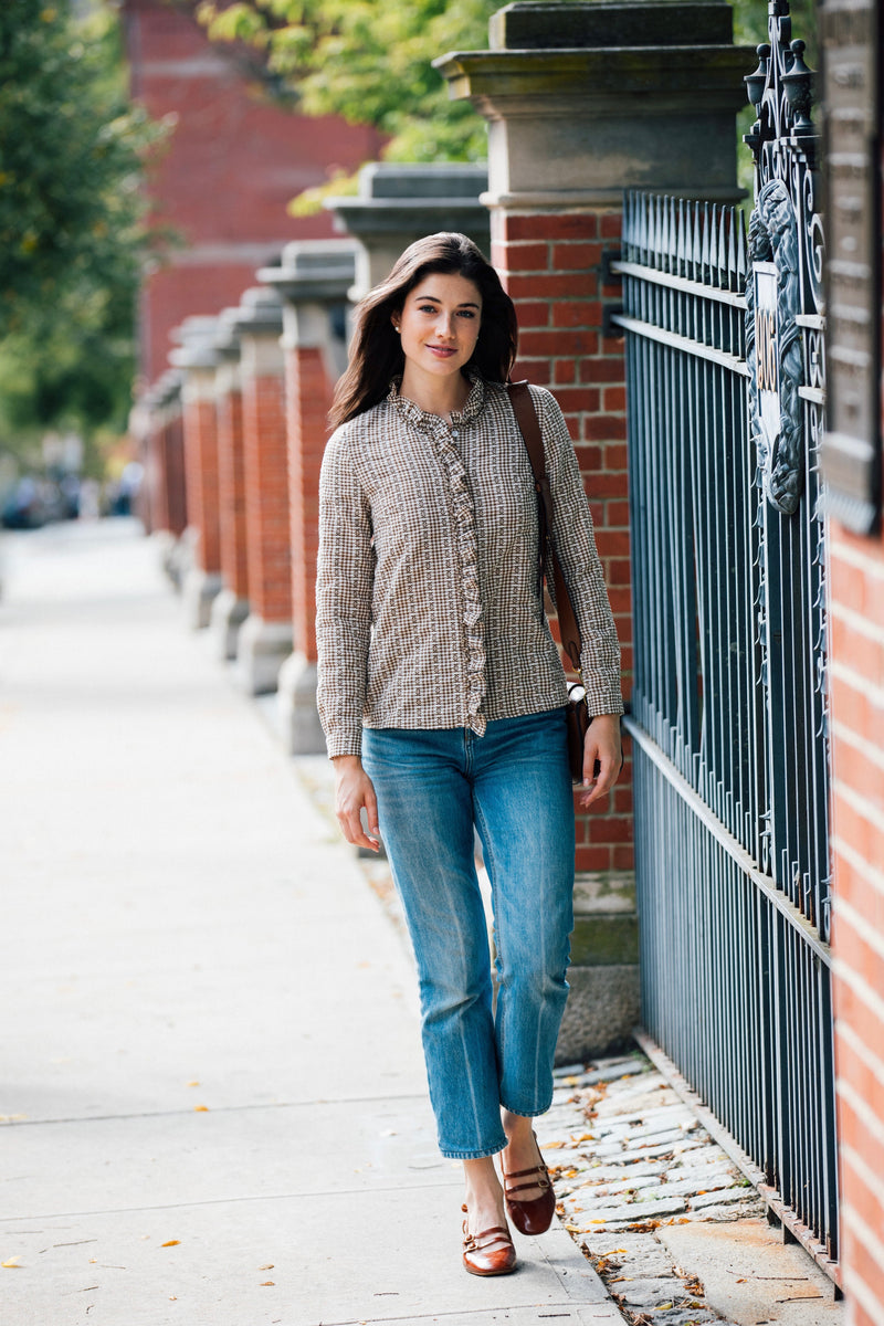 Mayfair Check Ruffle Shirt