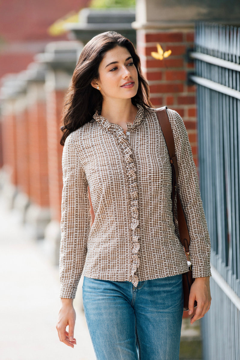 Mayfair Check Ruffle Shirt