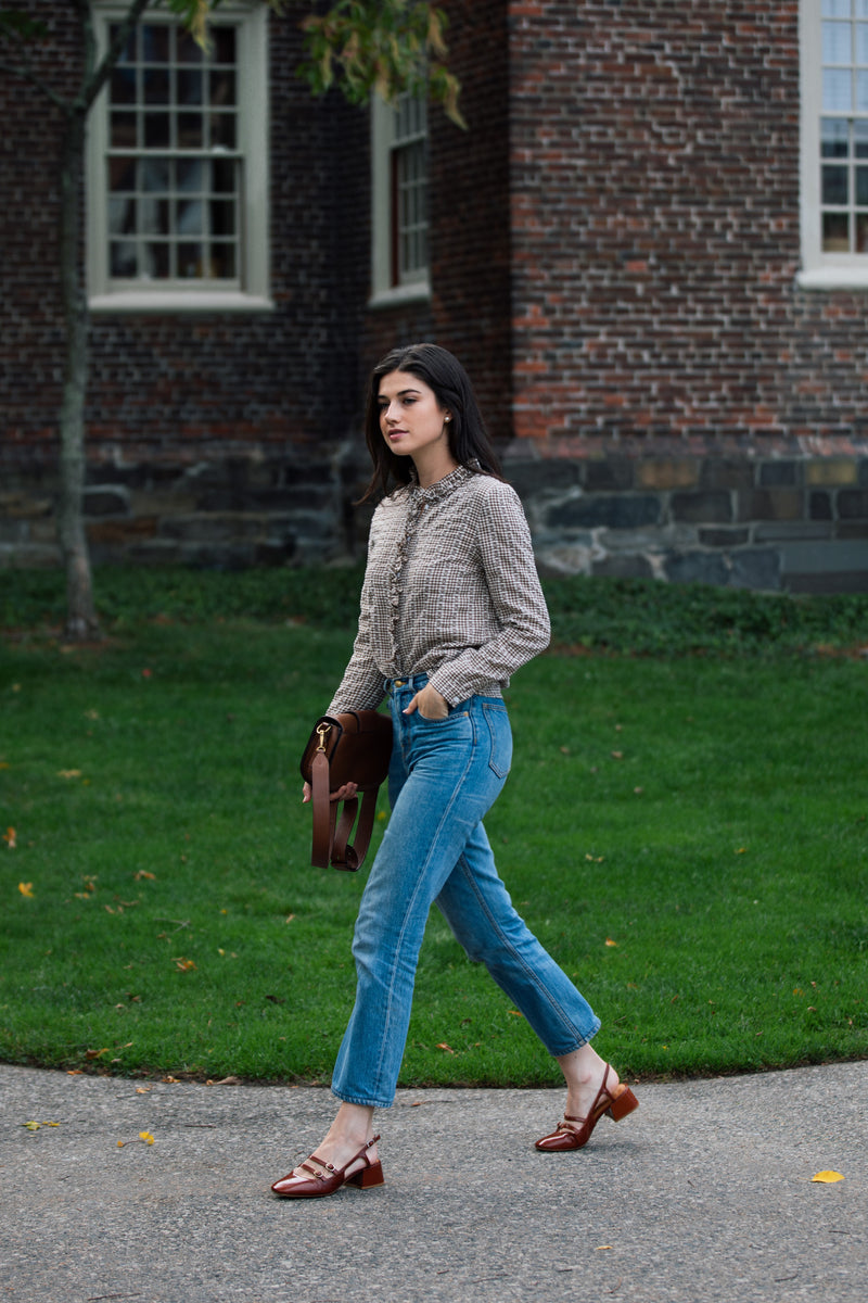 Mayfair Check Ruffle Shirt
