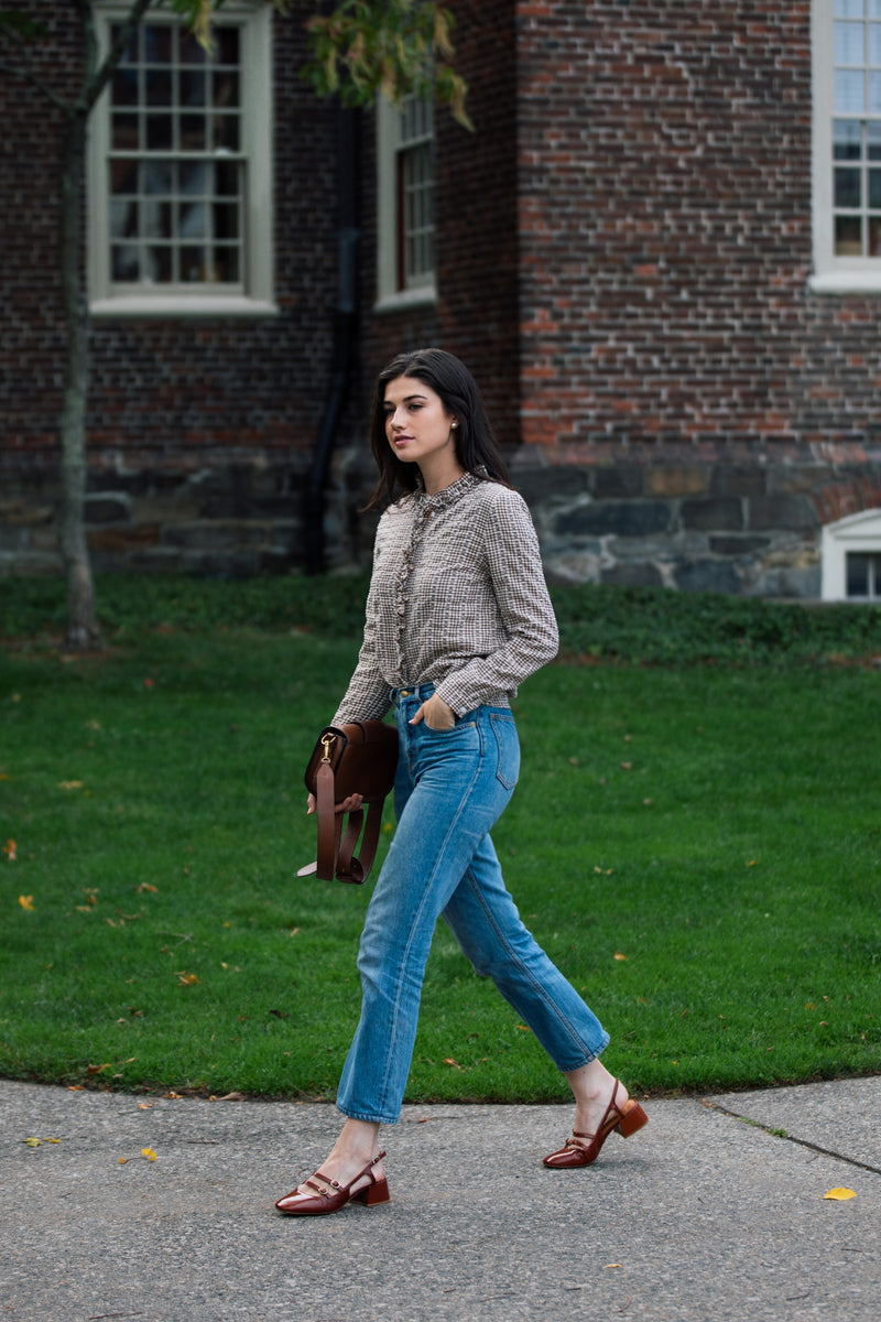 Mayfair Check Ruffle Shirt