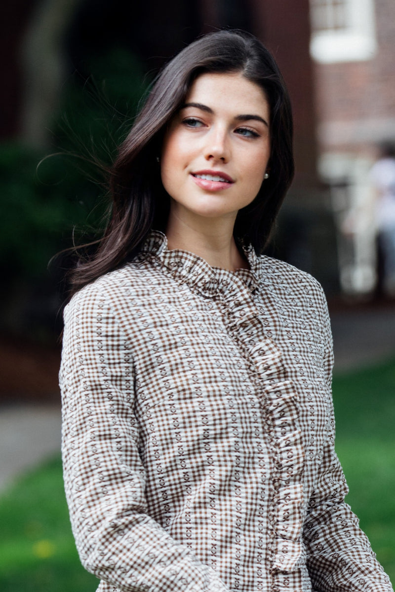Mayfair Check Ruffle Shirt