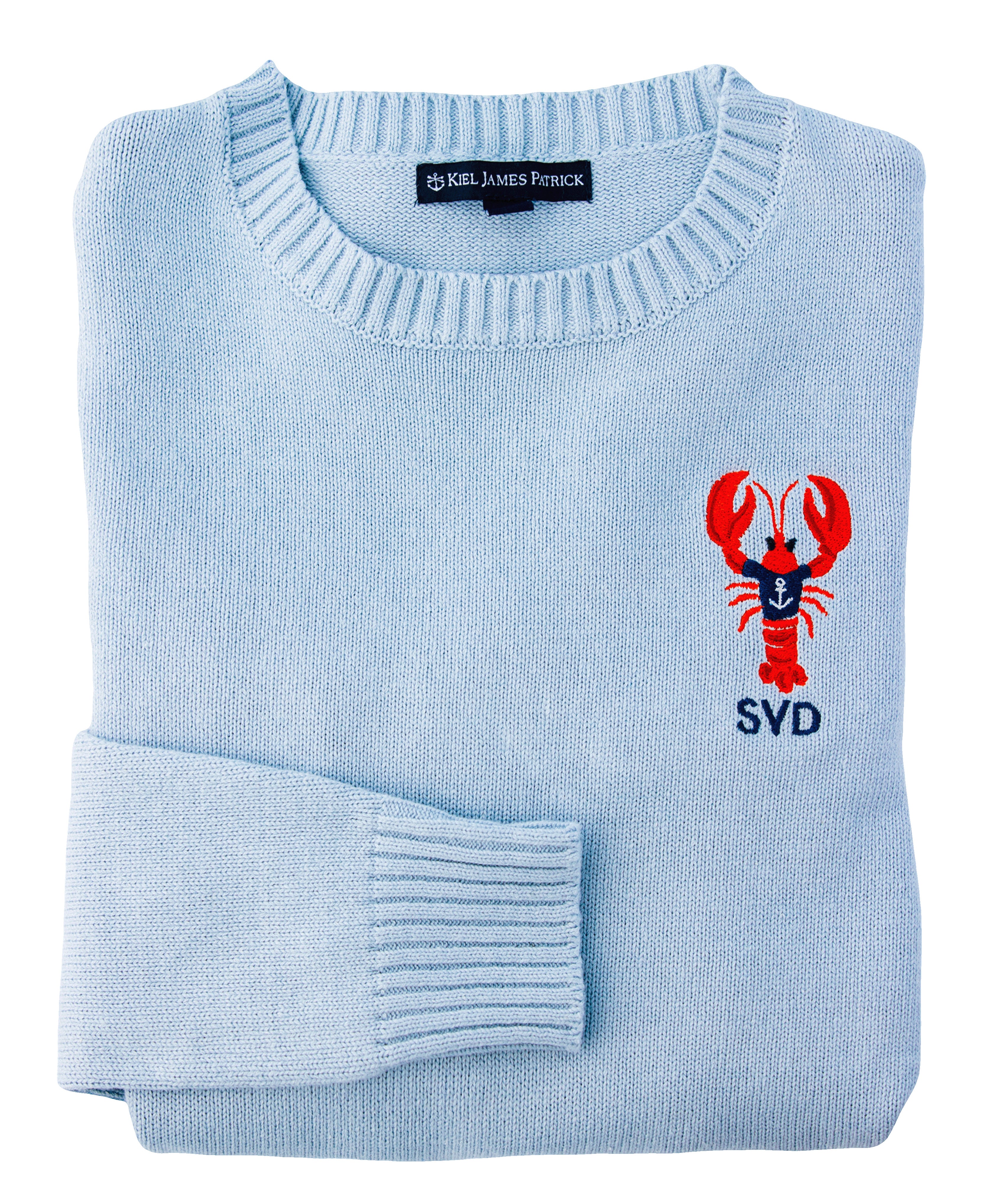 Nautical Lobster Embroidered Monogram Sweater - Women's