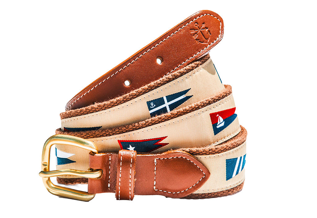 Nautical Pennant Flag Ribbon Belt
