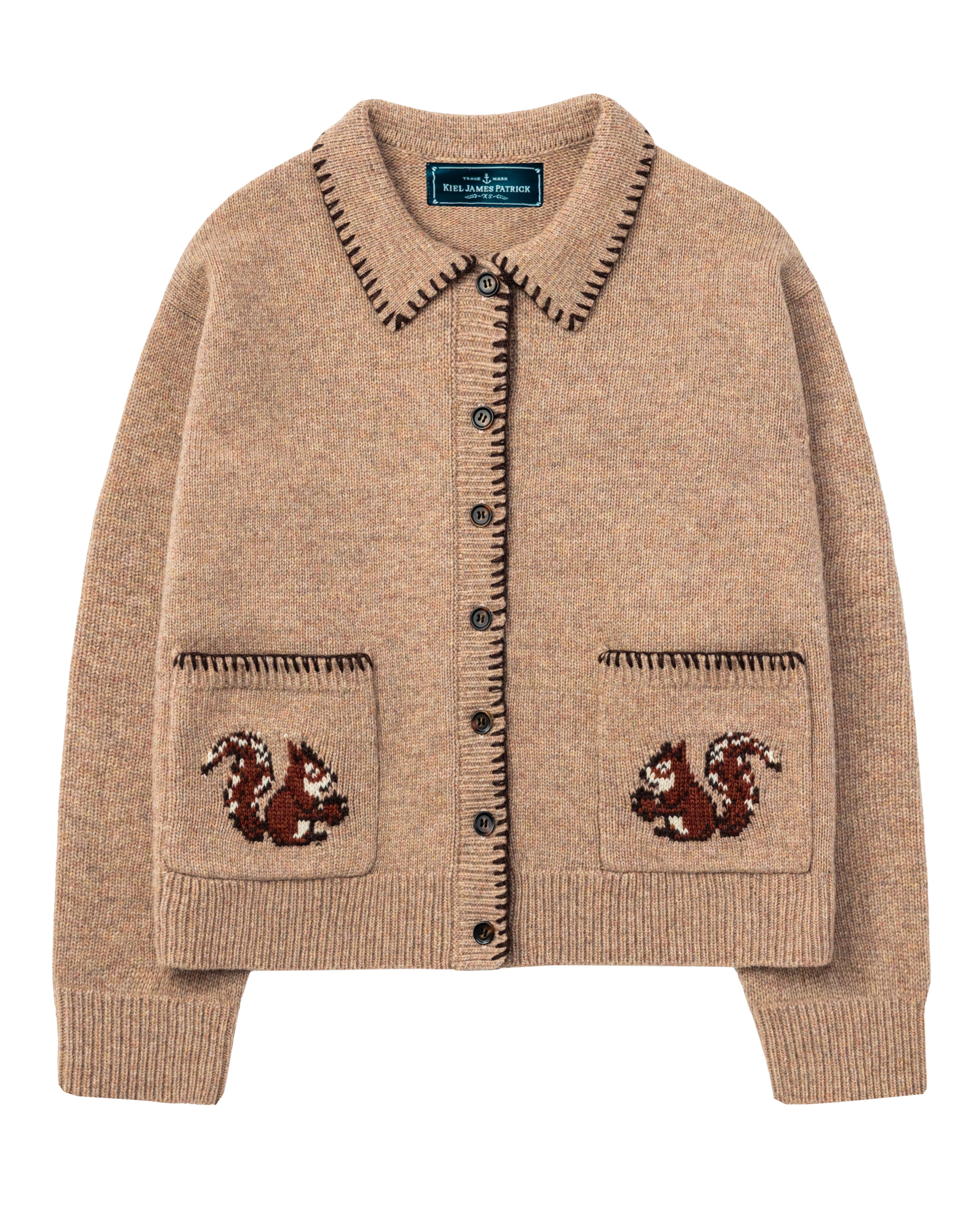 New England Heirloom Cardigan in Harvest Squirrel