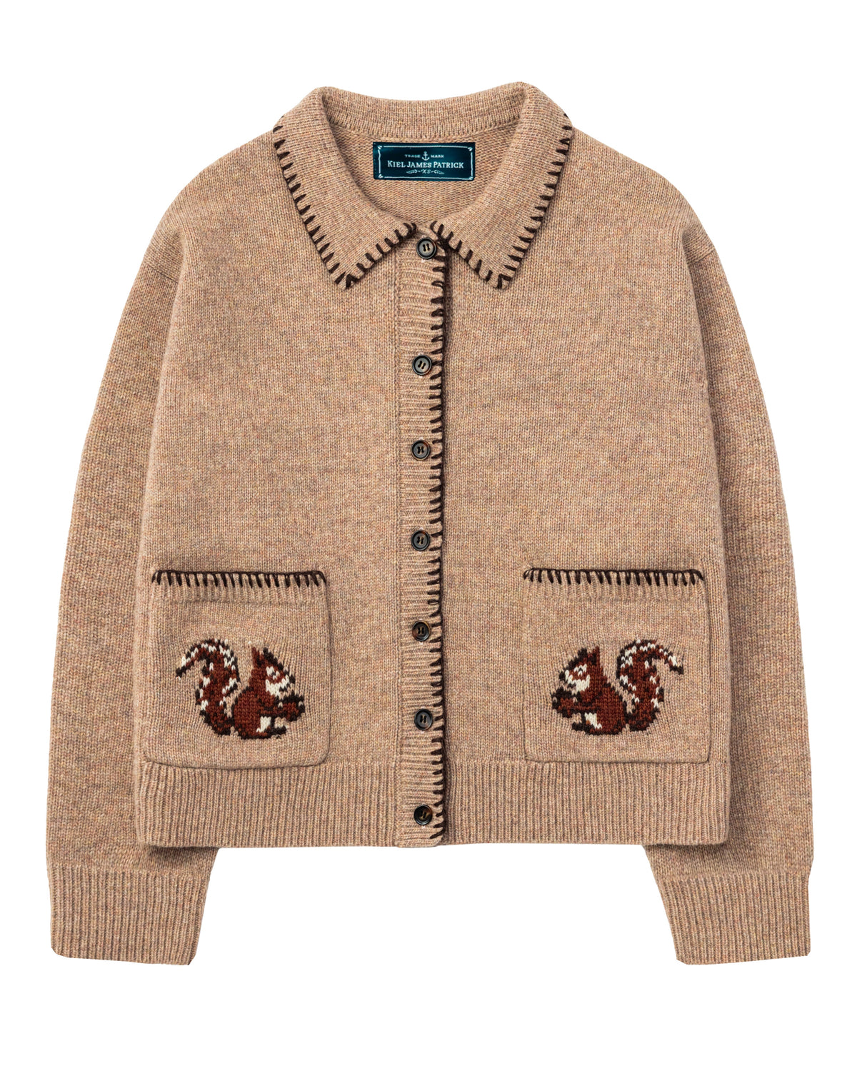 New England Heirloom Cardigan in Harvest Squirrel