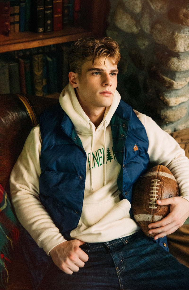 New England Pine Hoodie in Cream