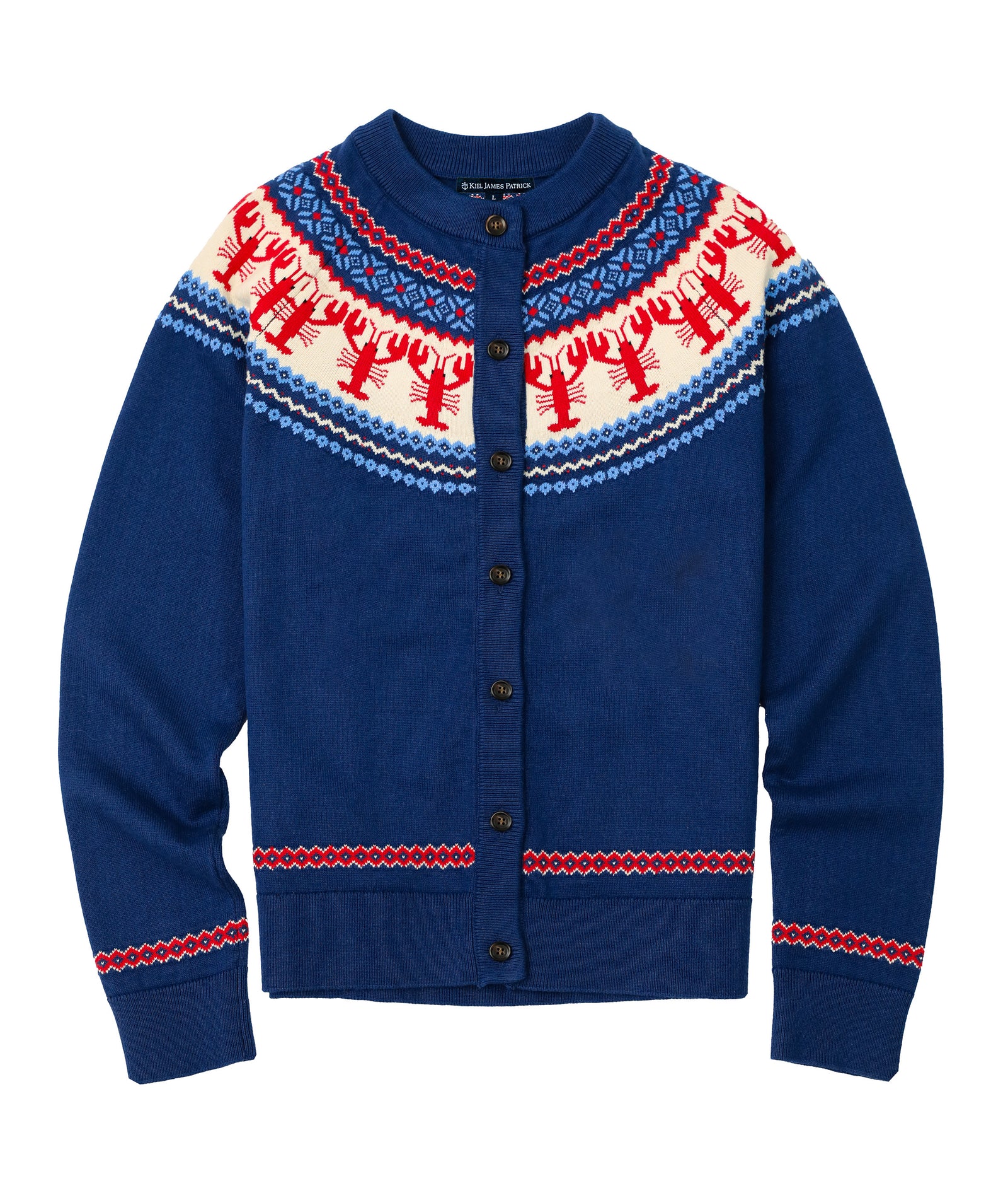 KJP Women's New England Lobster Fair Isle Cardigan Sweater – Kiel