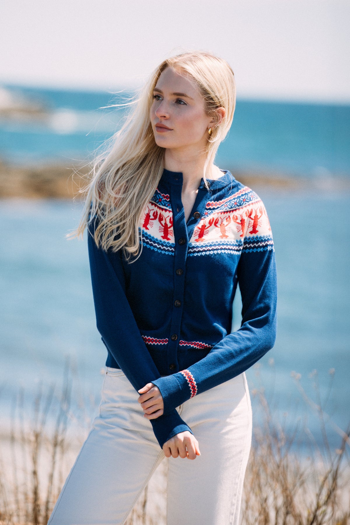 New England Lobster Cardigan
