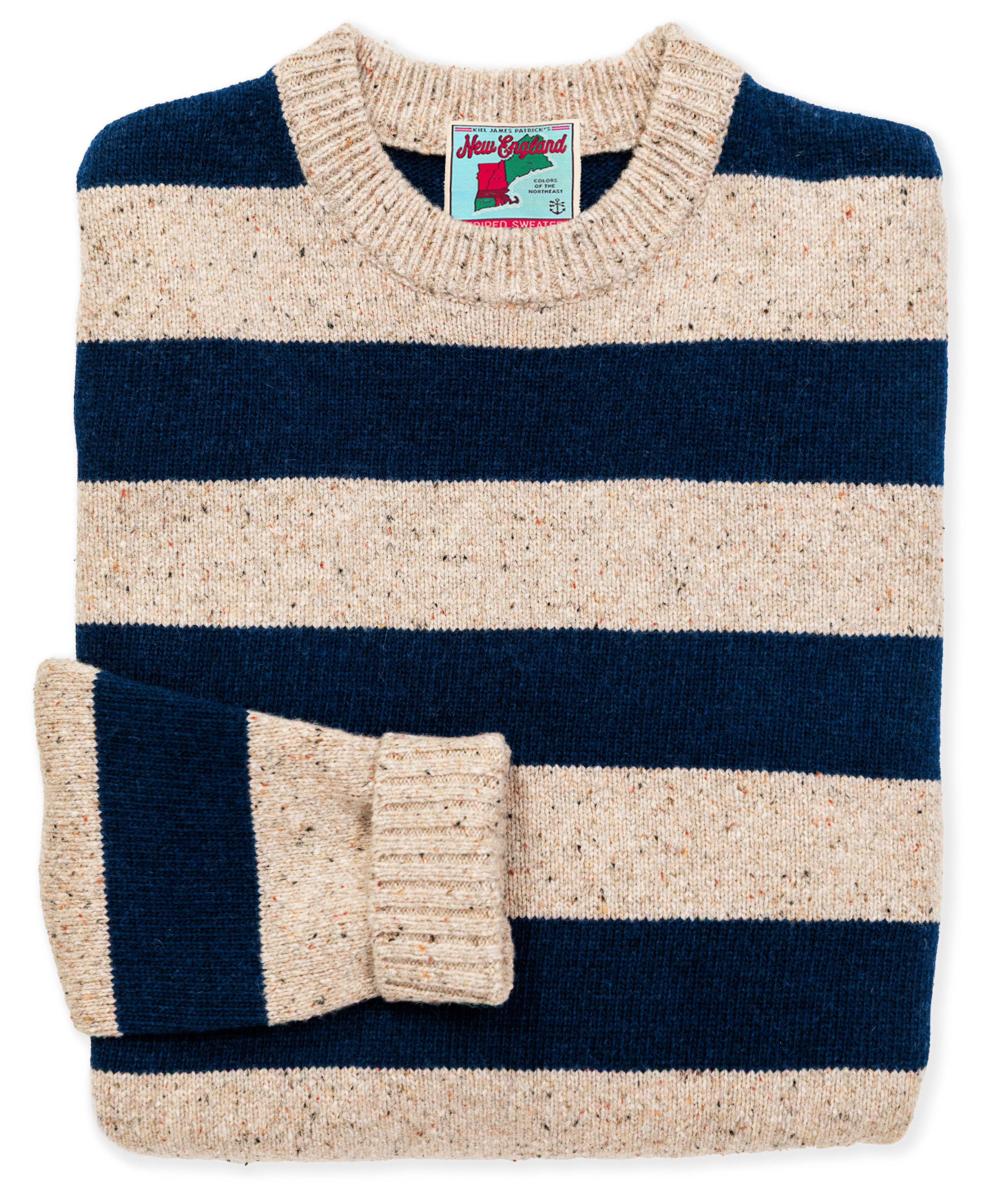 New England Striped Sweater in Ocean