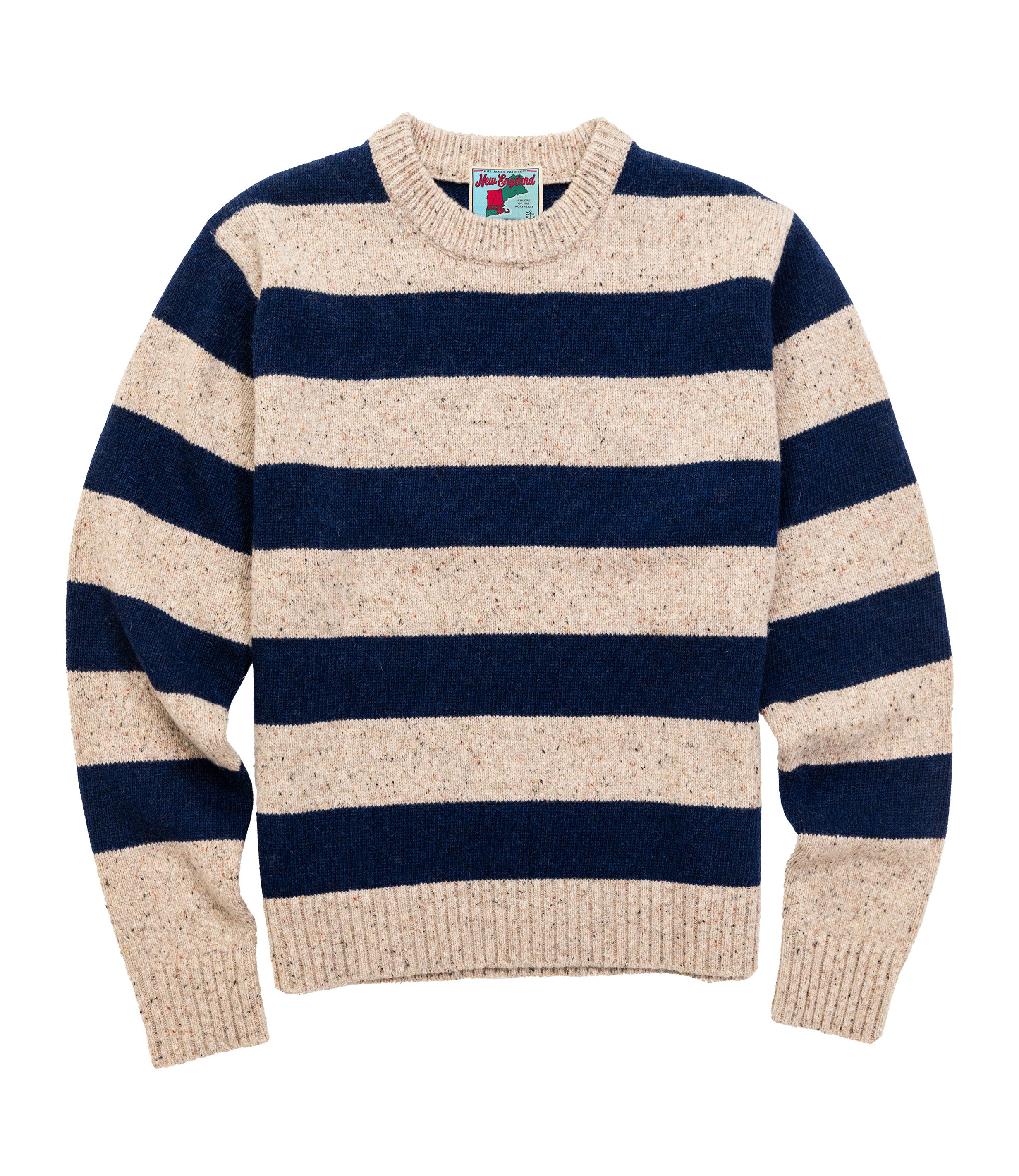 New England Striped Sweater in Ocean