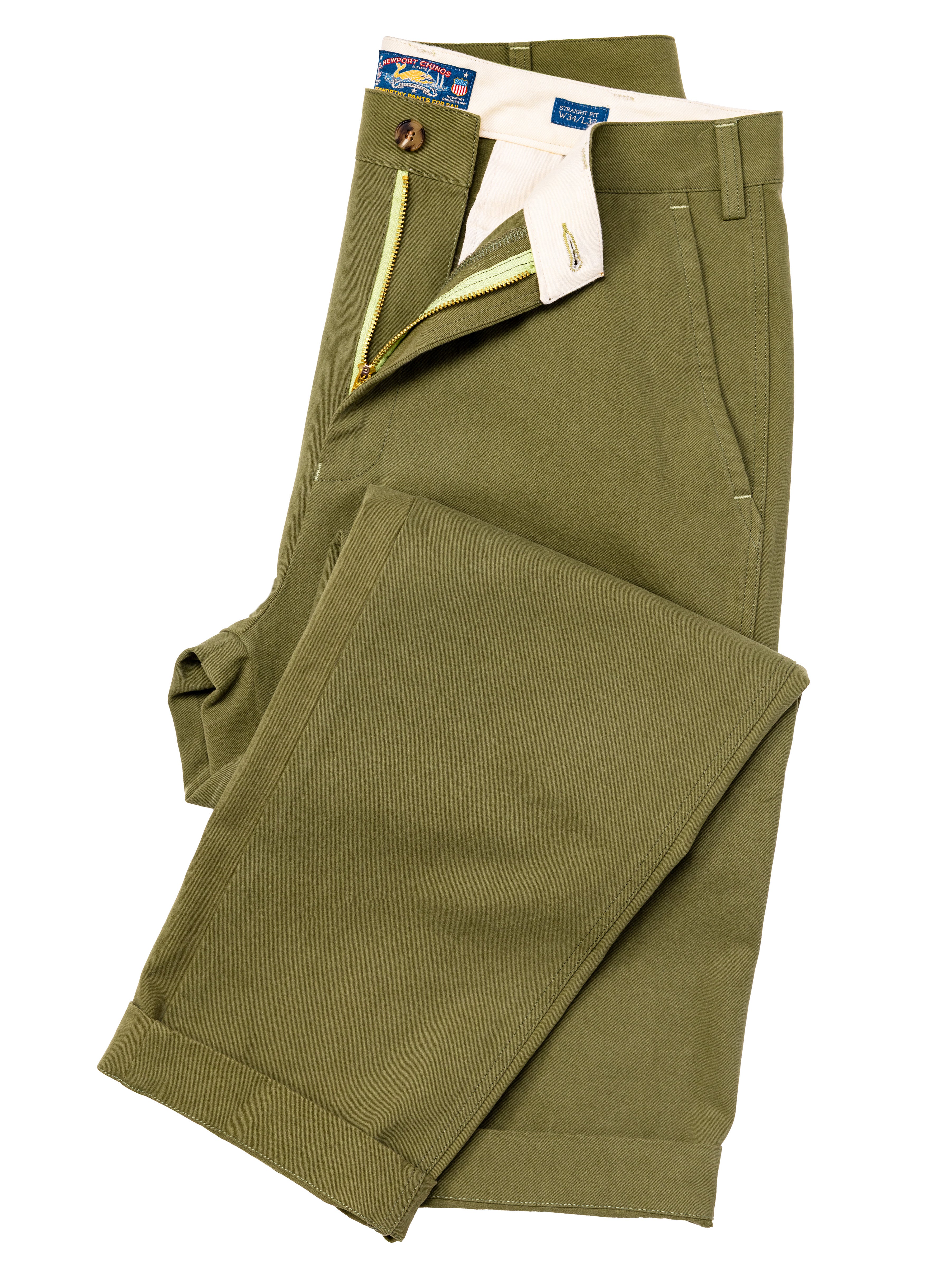 Newport Chino Pants in Moss