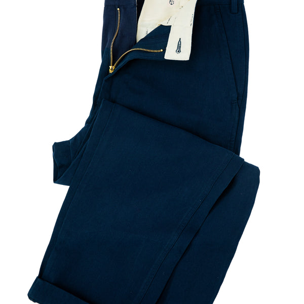 KJP Men's Newport Cotton Twill Straight Leg Chinos in Navy Blue