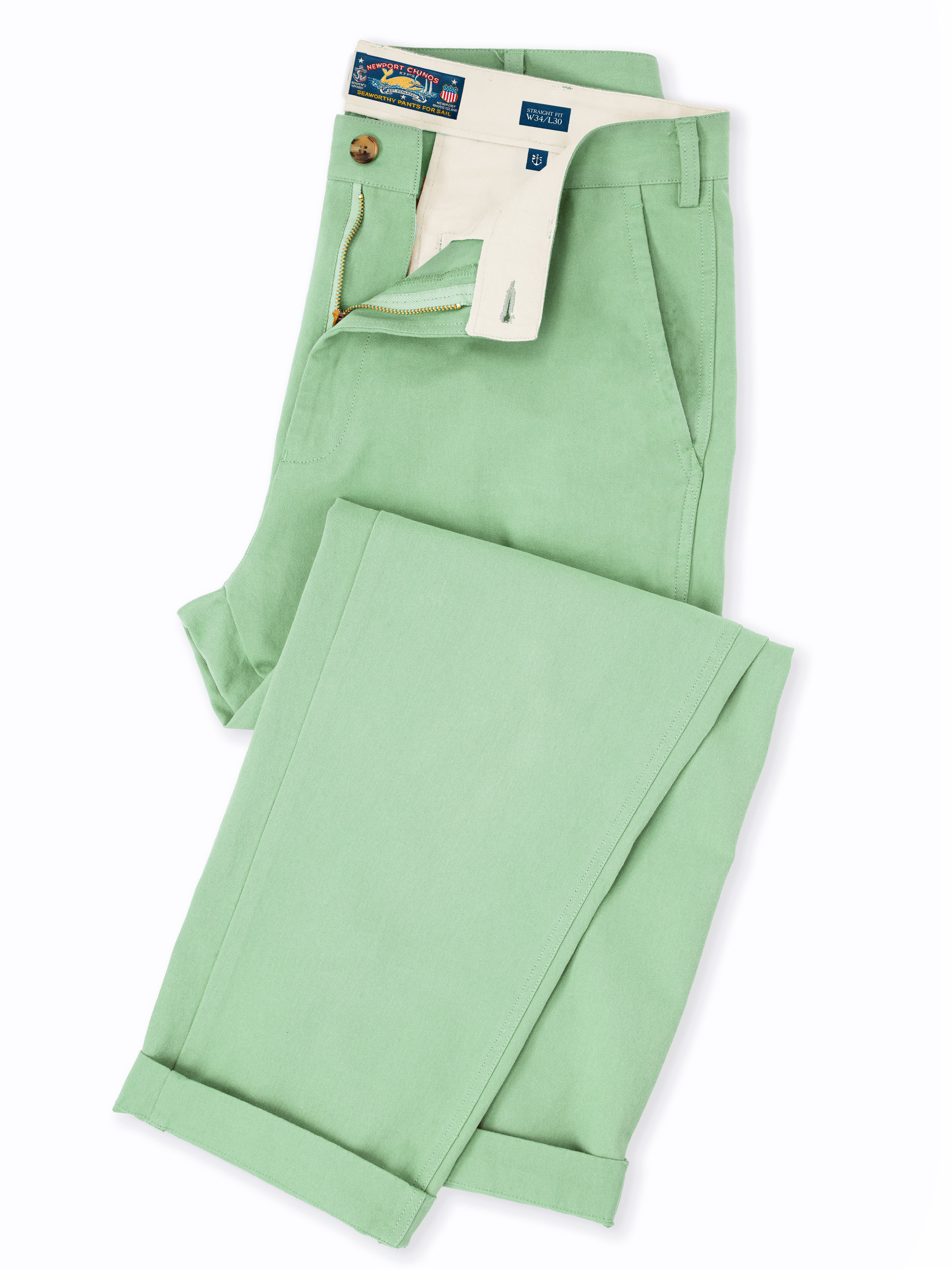 Newport Chino Pant in Sea Green