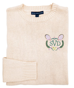 KJP Women's Newport Tennis Club Embroidered Monogram Sweater