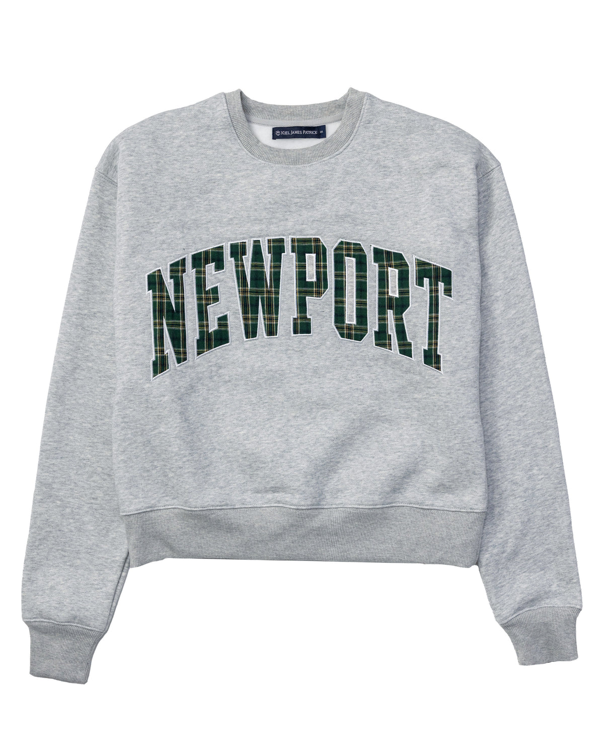 Newport Varsity Cropped Sweatshirt in Grey