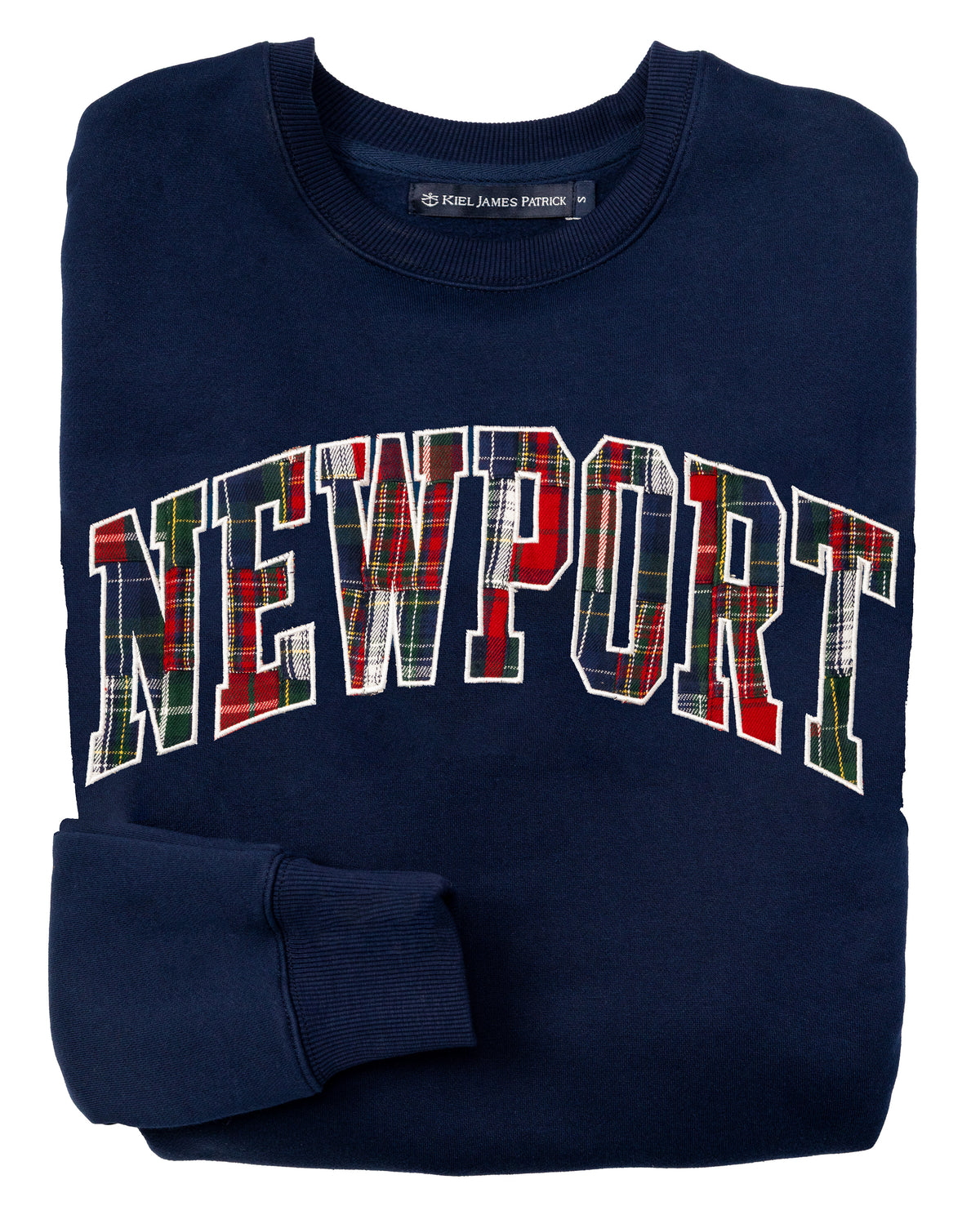 Newport Varsity Cropped Sweatshirt in Navy