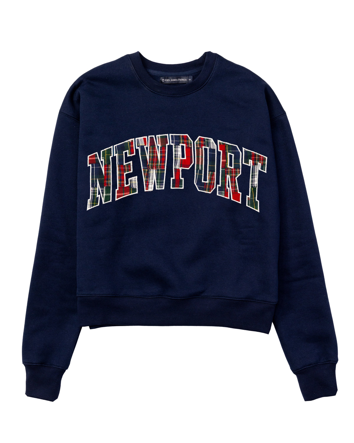 Newport Varsity Cropped Sweatshirt in Navy