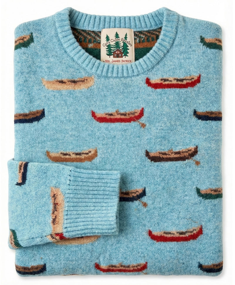 KJP Men's Northwoods Canoe Crewneck Wool Blend Sweater – Kiel
