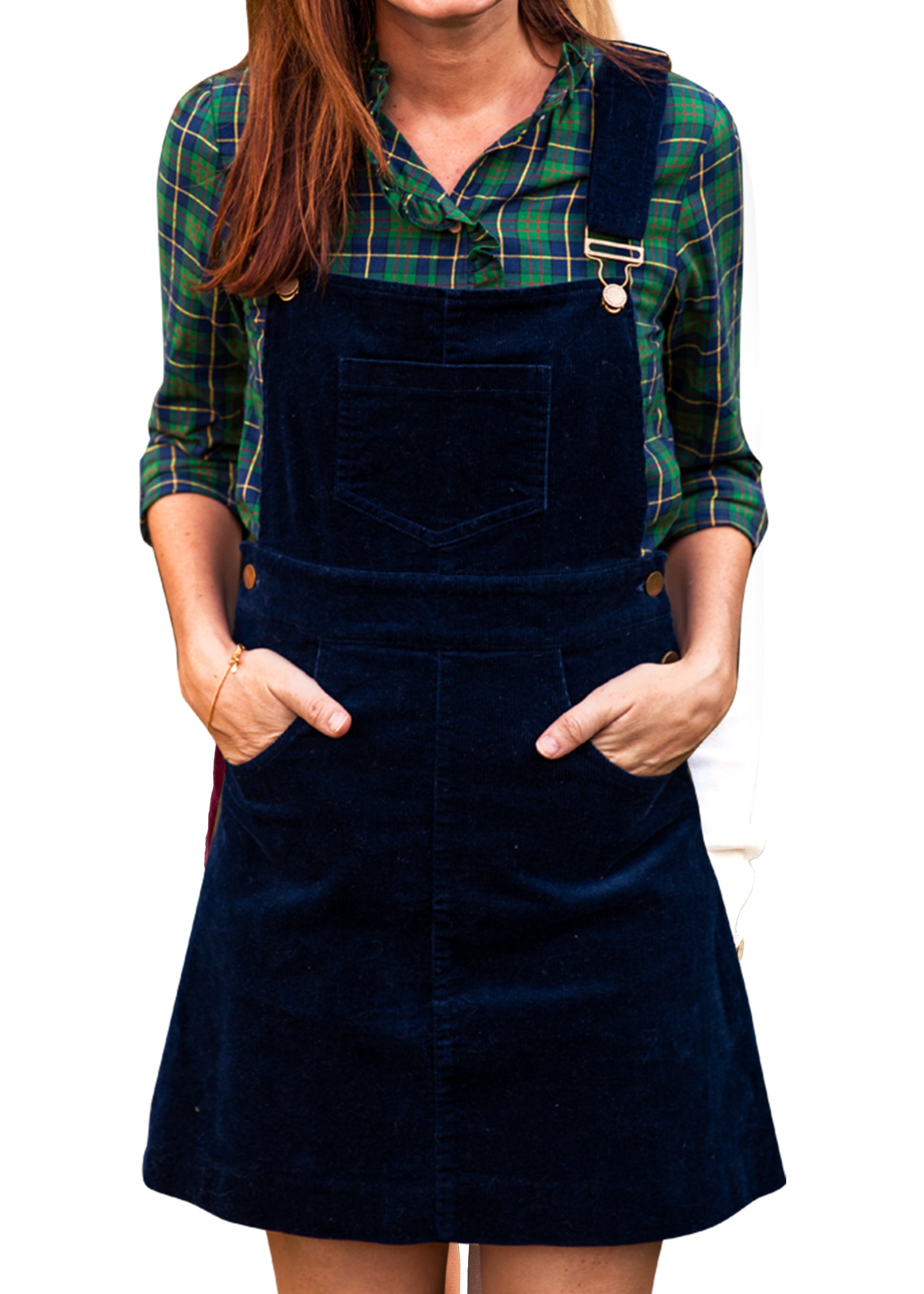 October Night Corduroy Jumper Dress