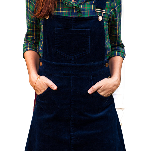 KJP Women's October Night Corduroy Jumper Dress in Navy Blue – Kiel James  Patrick