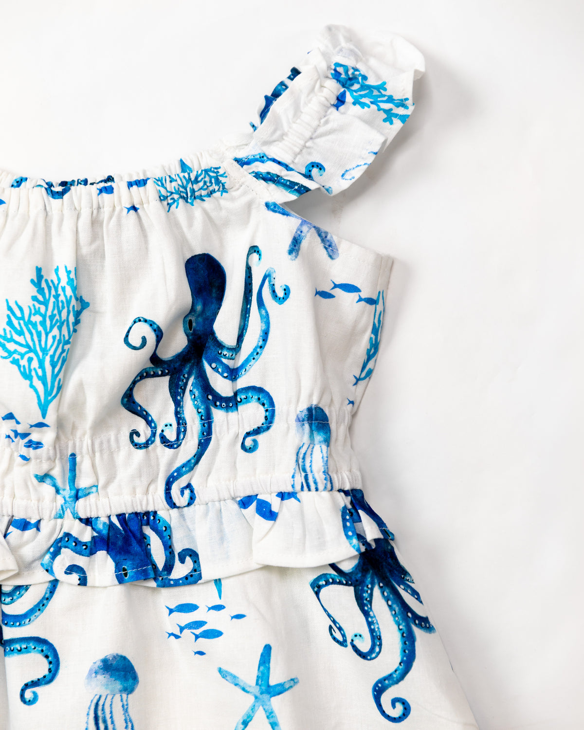 Octopus Garden Ruffle Kids Dress