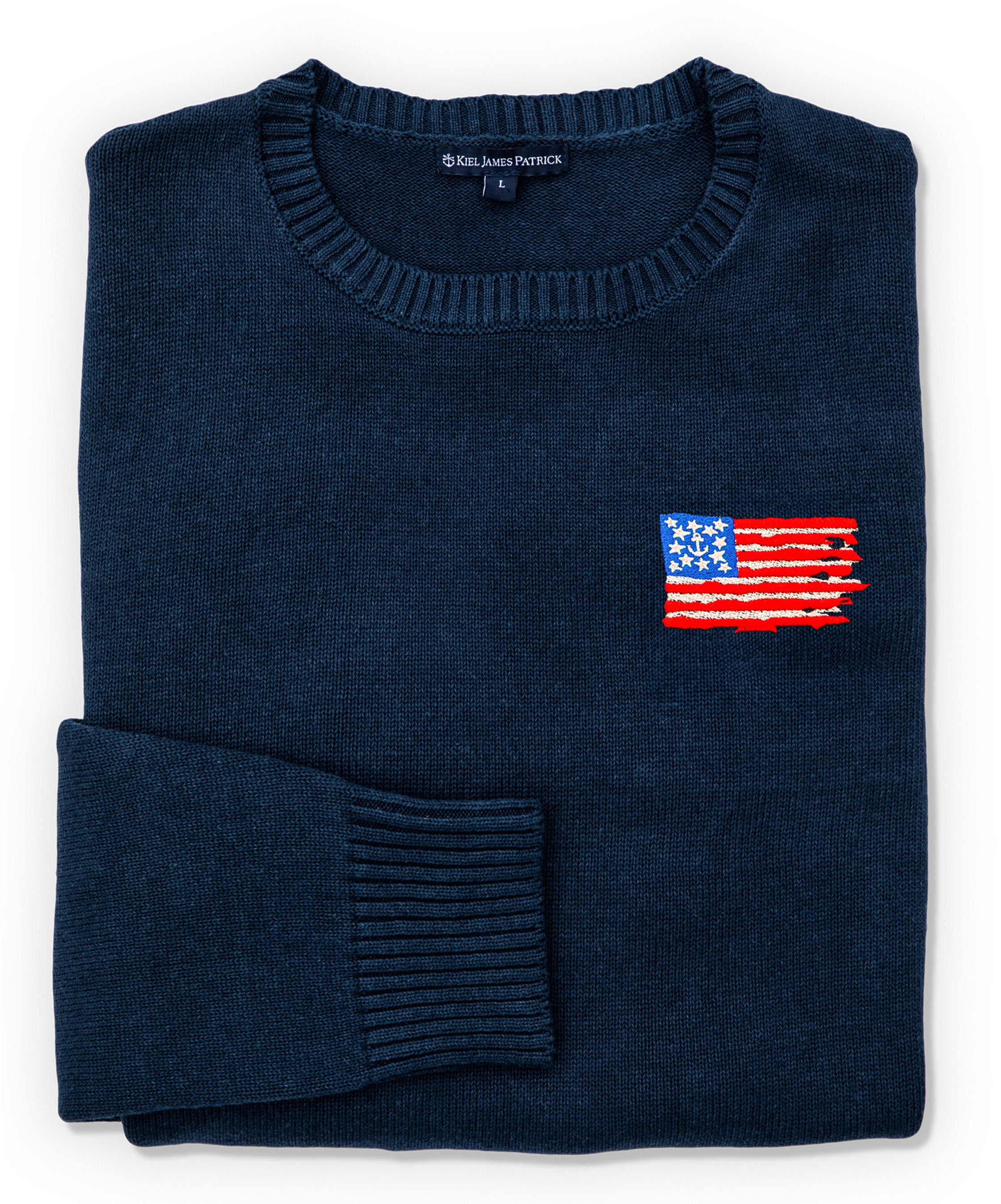 Old Glory Embroidered Sweater - Women's