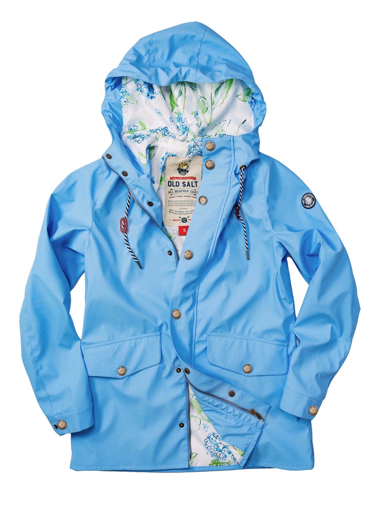 Old Salt Raincoat Hydrangea Edition in Periwinkle- Women's