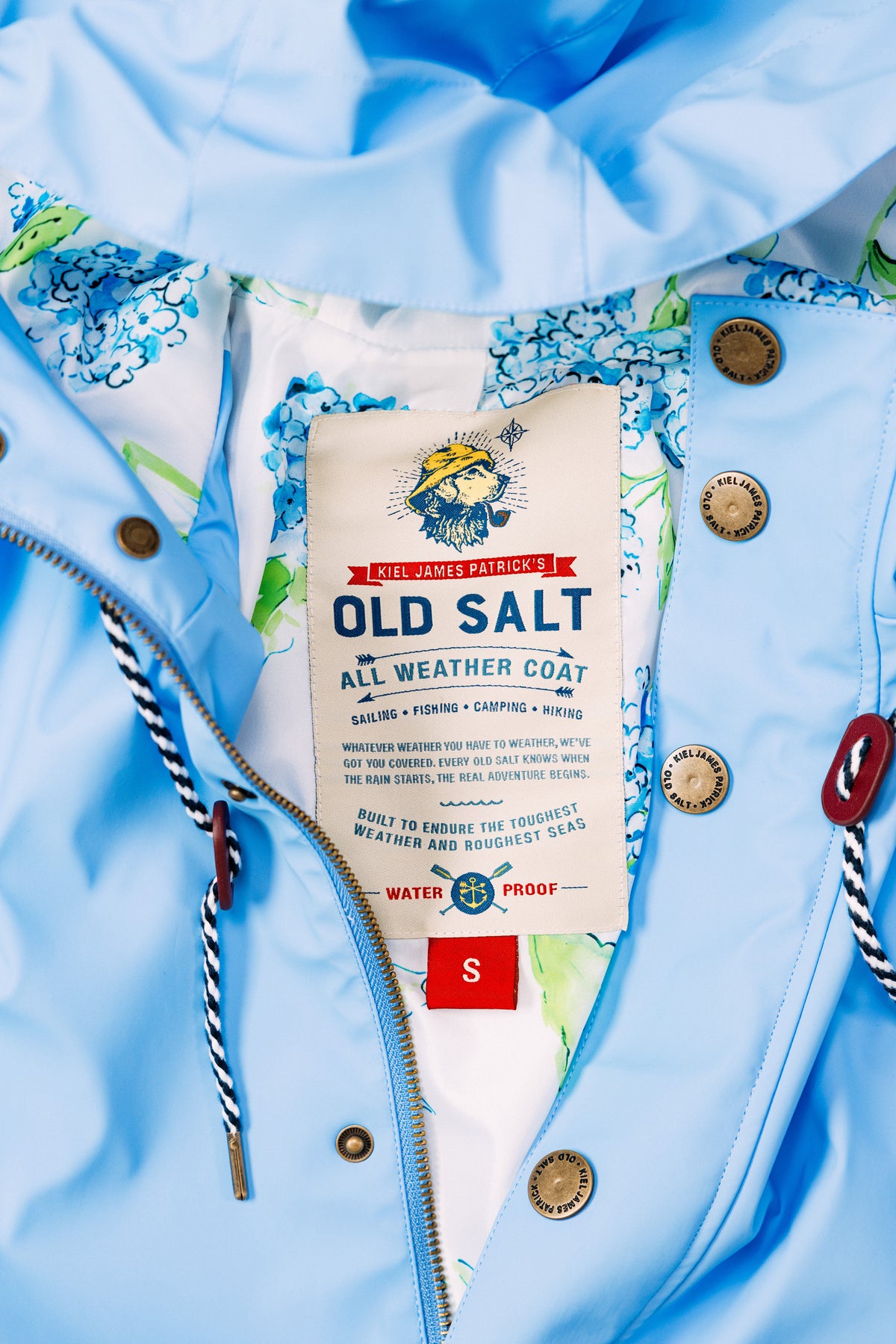 Old Salt Raincoat Hydrangea Edition in Periwinkle- Women's