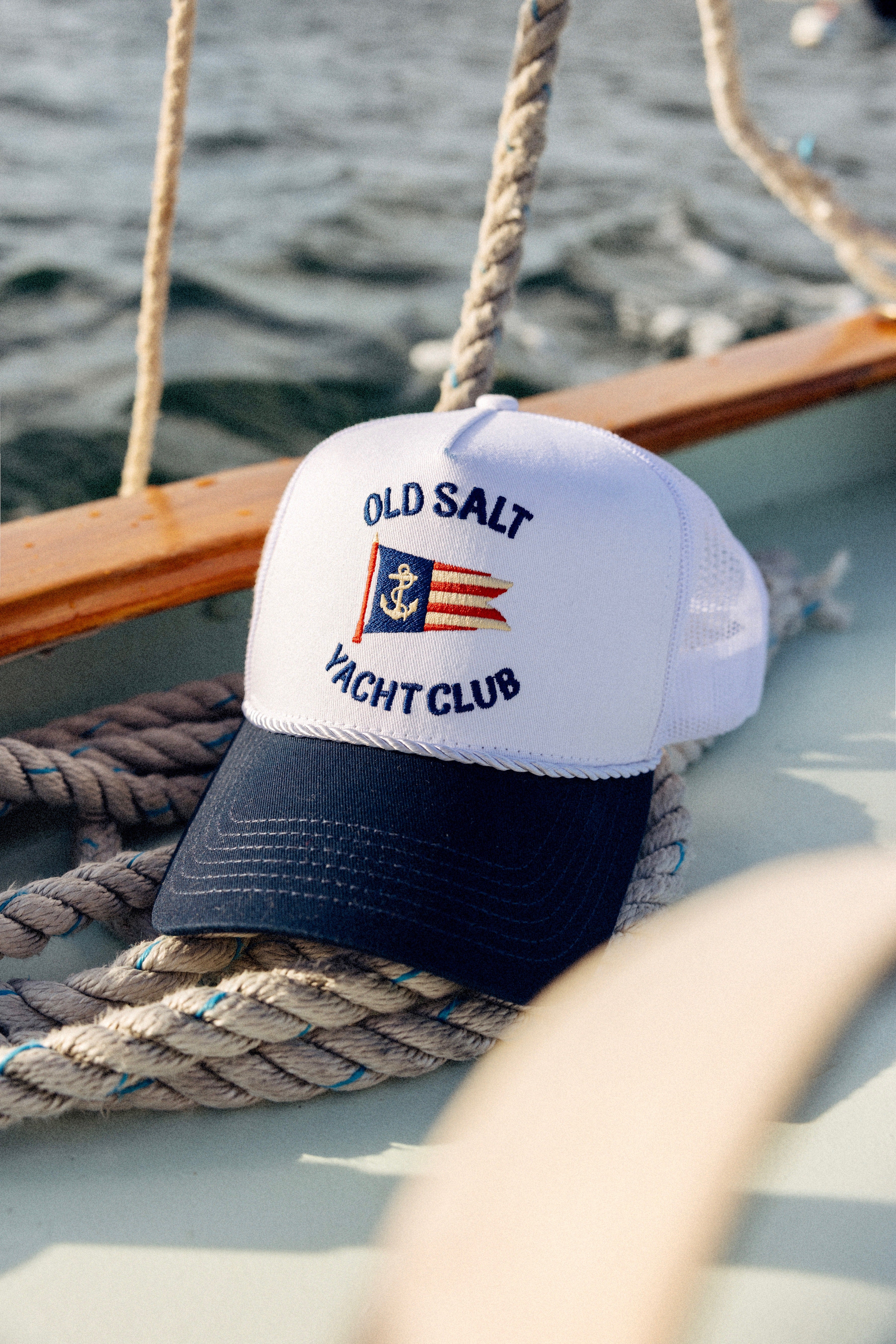 Old Salt Yacht Club Hat in White
