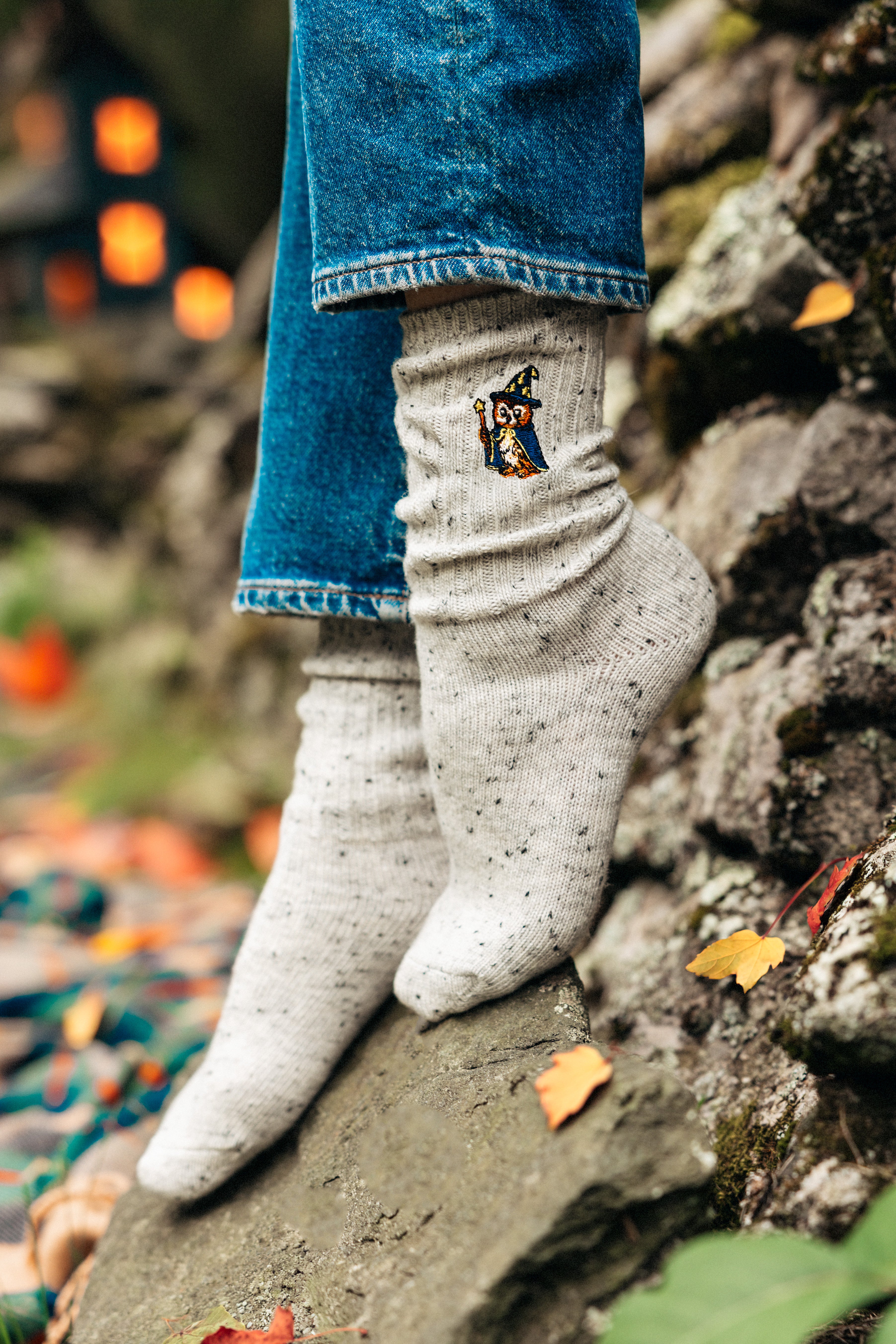 Owl Wizard Donegal Socks