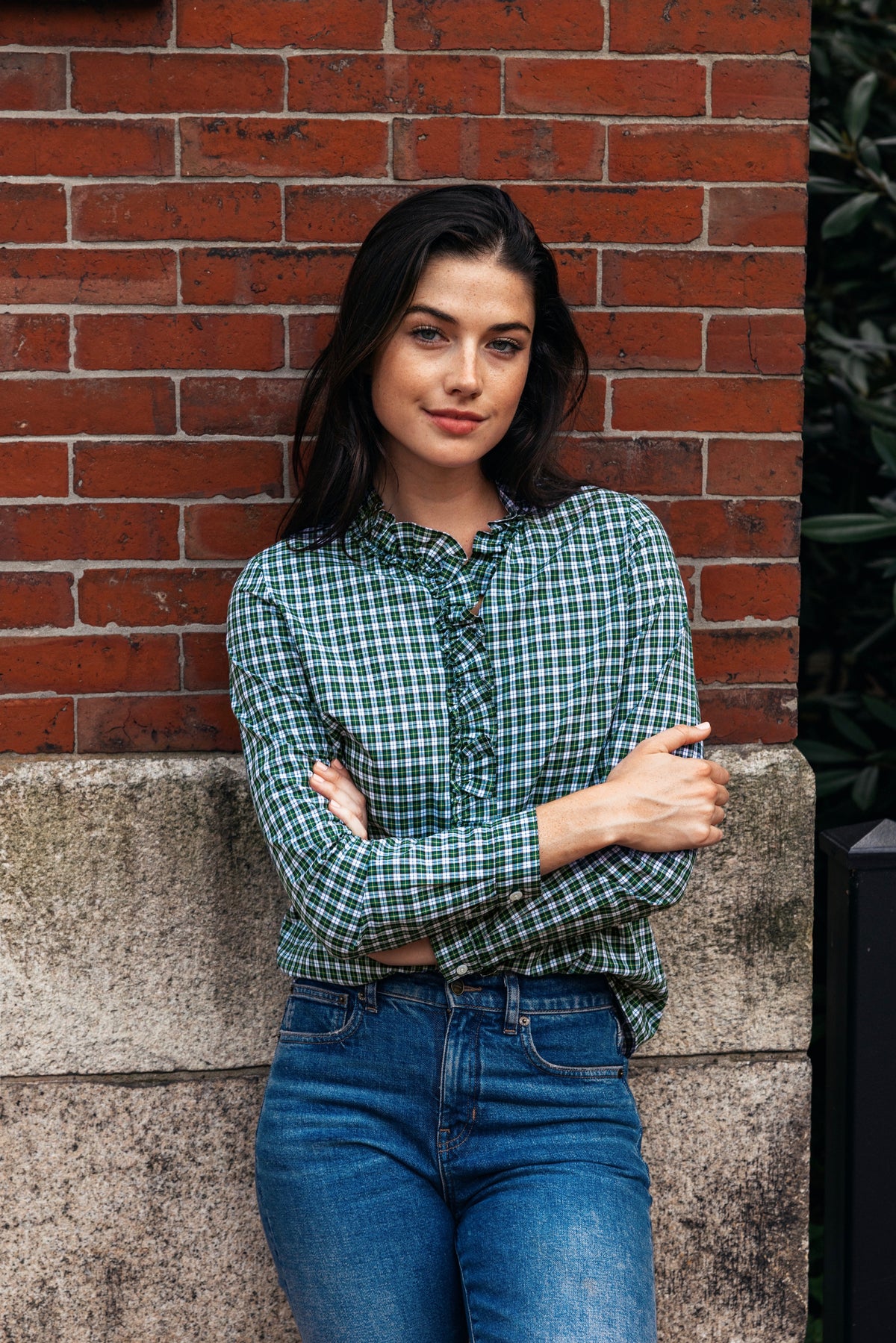 Pinecroft Plaid Ruffle Shirt