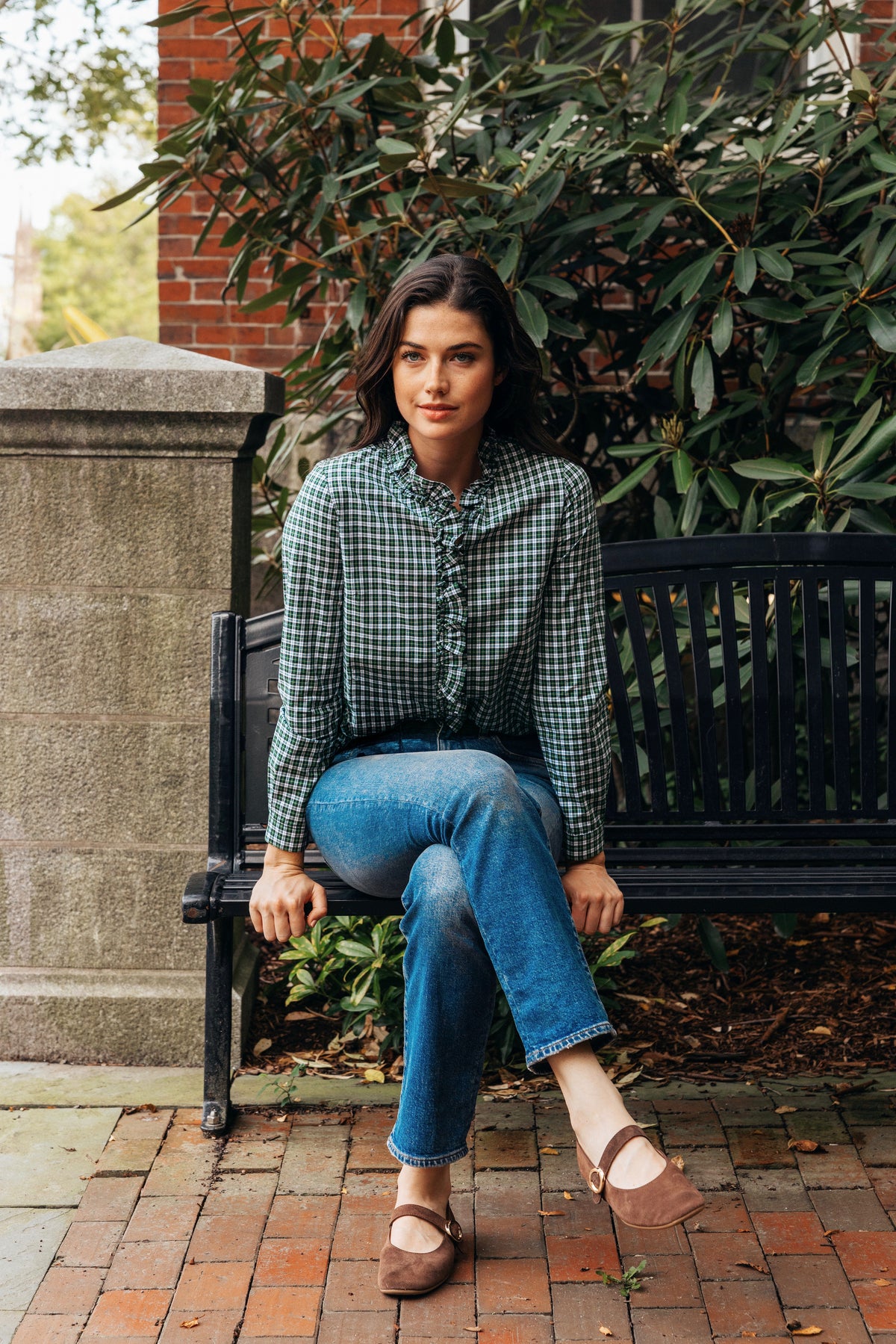 Pinecroft Plaid Ruffle Shirt