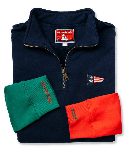 KJP Men's Port and Starboard Fleece Quarterzip Sweatshirt