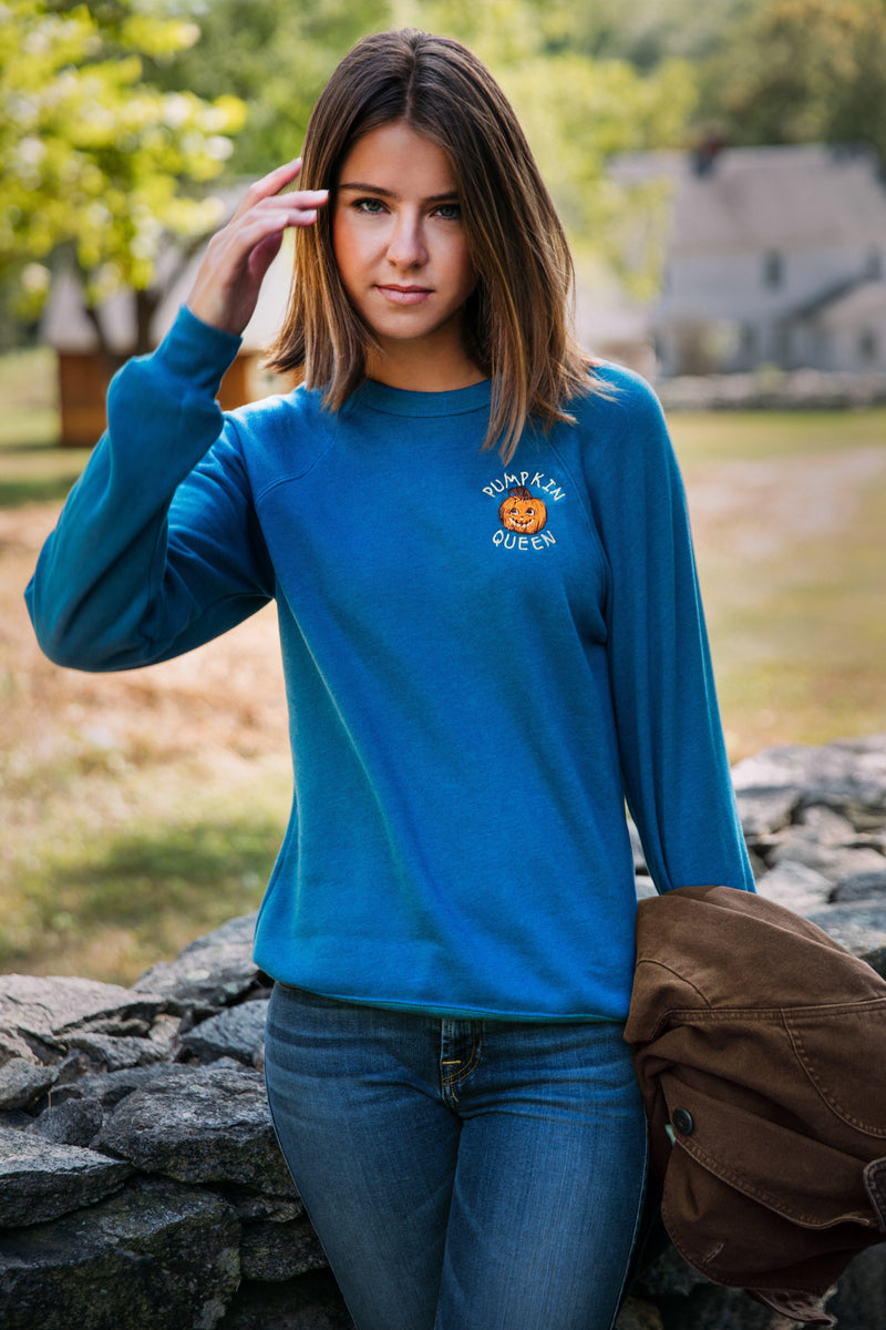 Pumpkin Queen Sweatshirt in Teal