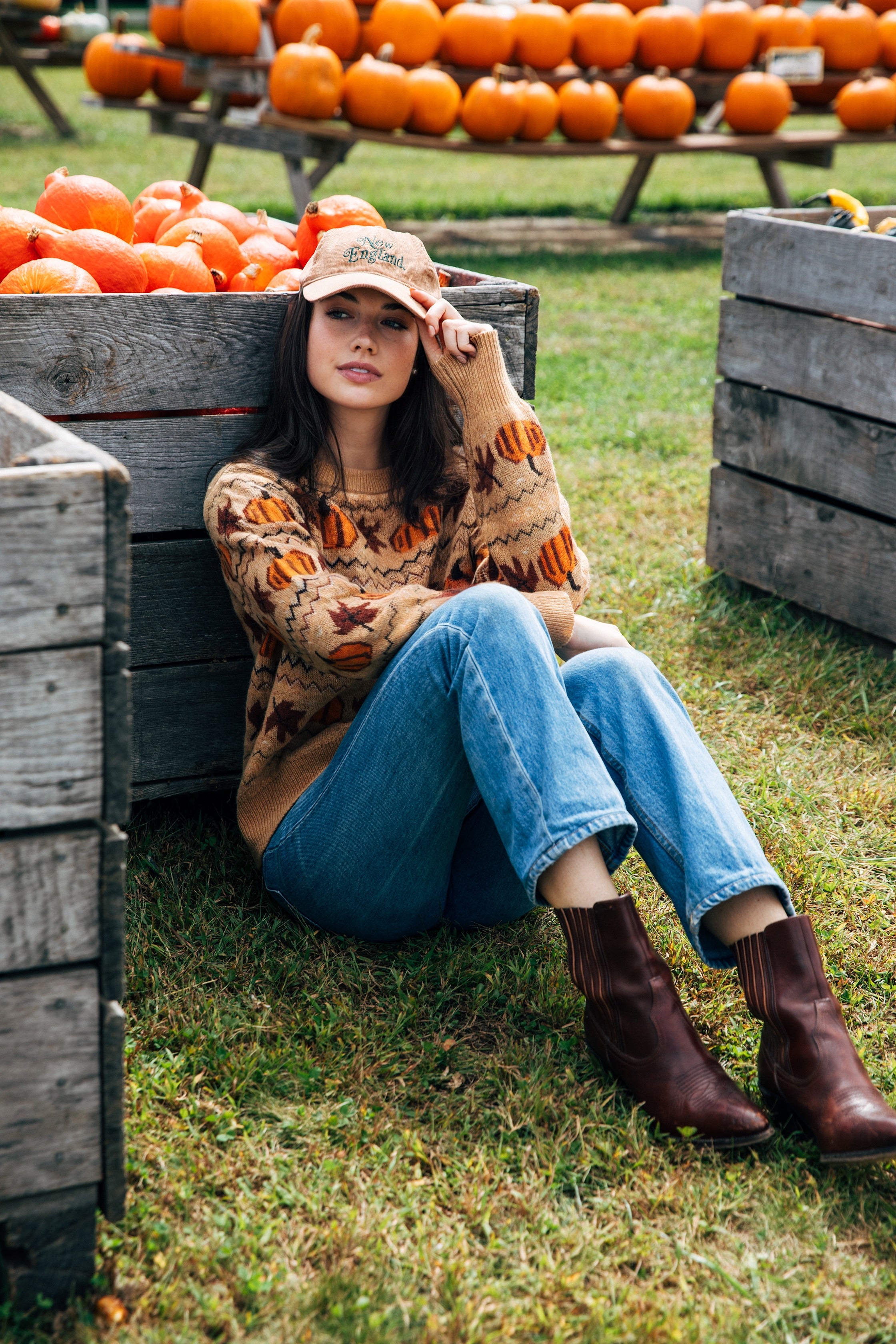 KJP Women's Pumpkin Ridge Fair Isle Crewneck Fall Sweater