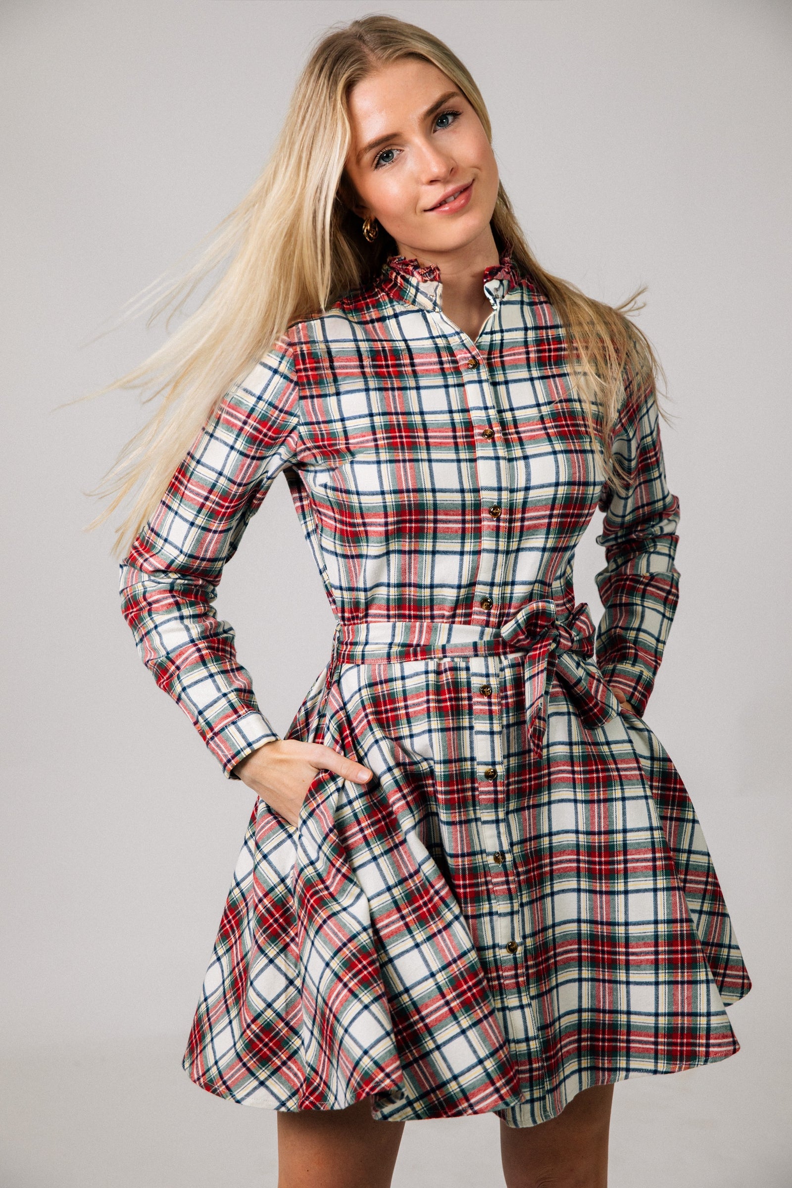 midi flannel dress womens KJP Women's Redwood Trail Long Sleeve Belted – Kiel James Patrick A Line Open Back Chain strap Made from soft cotton Size:IT 35.5 - US 5.5