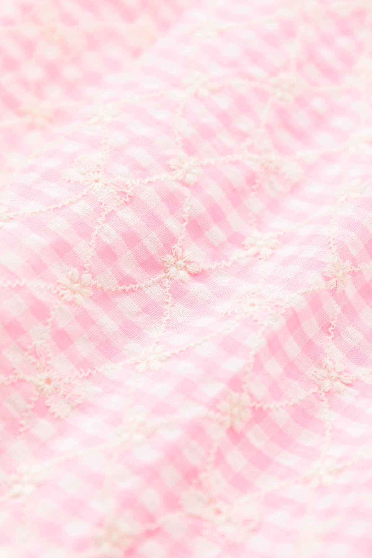 Rose Gingham Eyelet Kids Dress