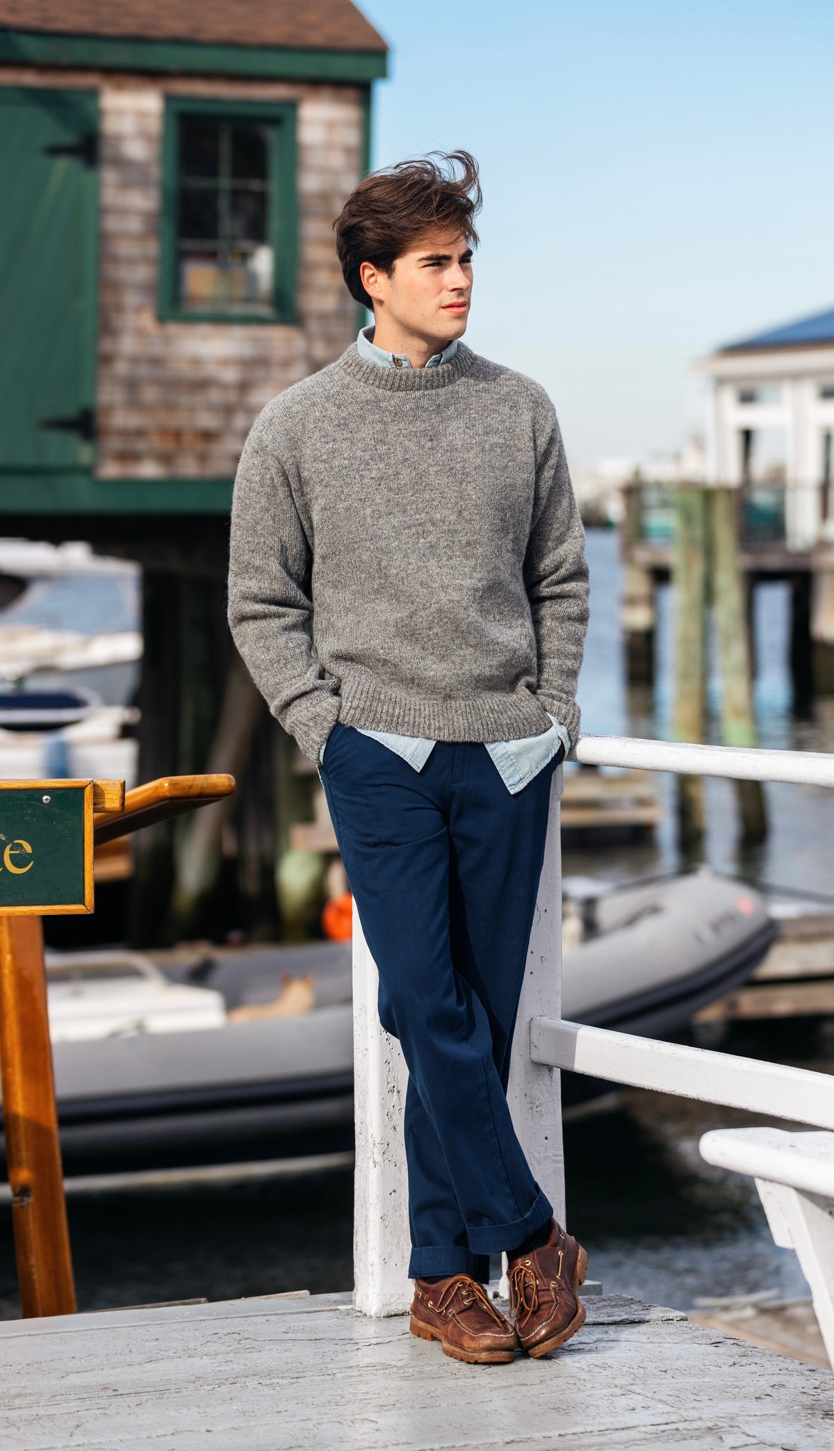 The Salty Dog Sweater in Gray