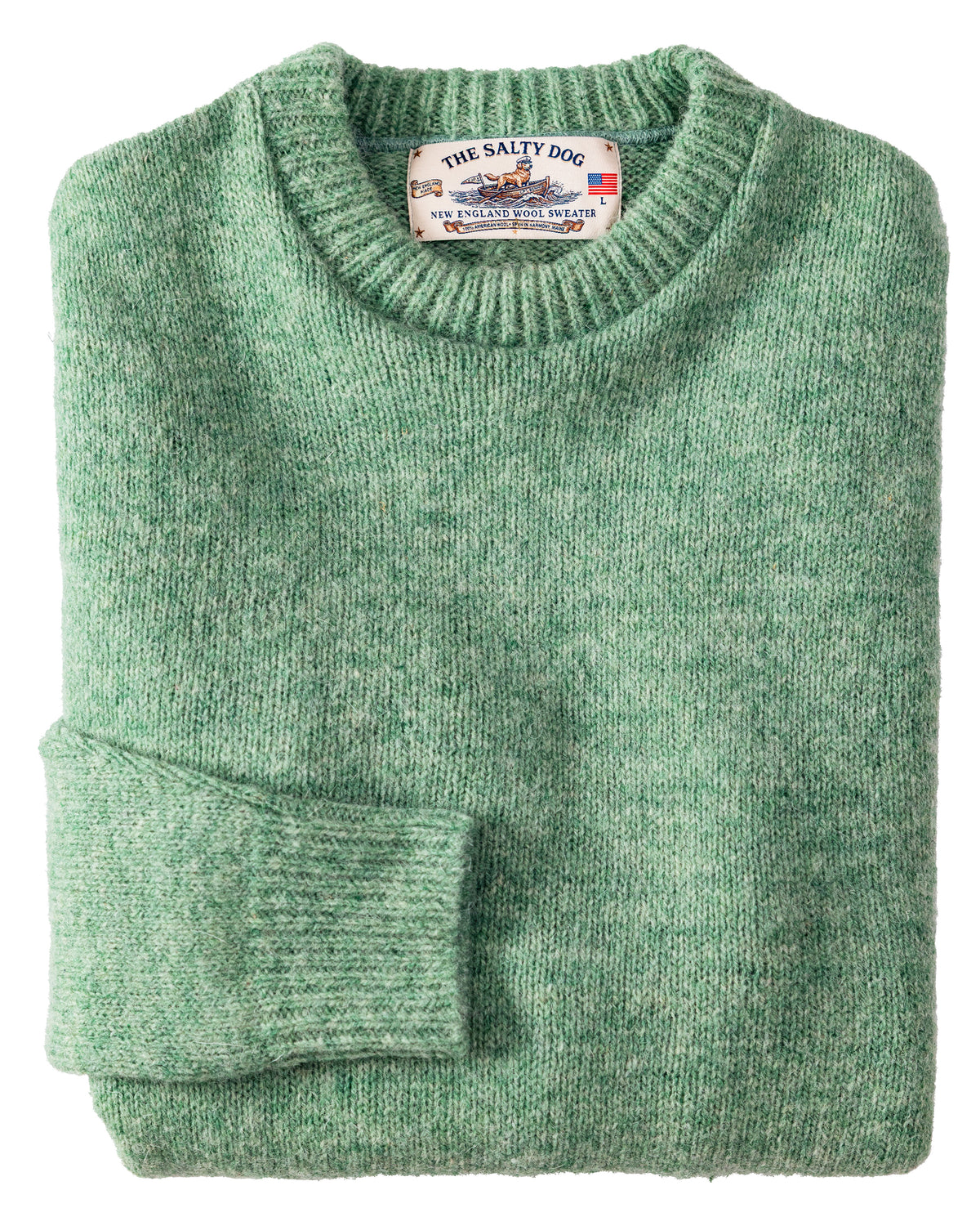 The Salty Dog Sweater in Heather Green