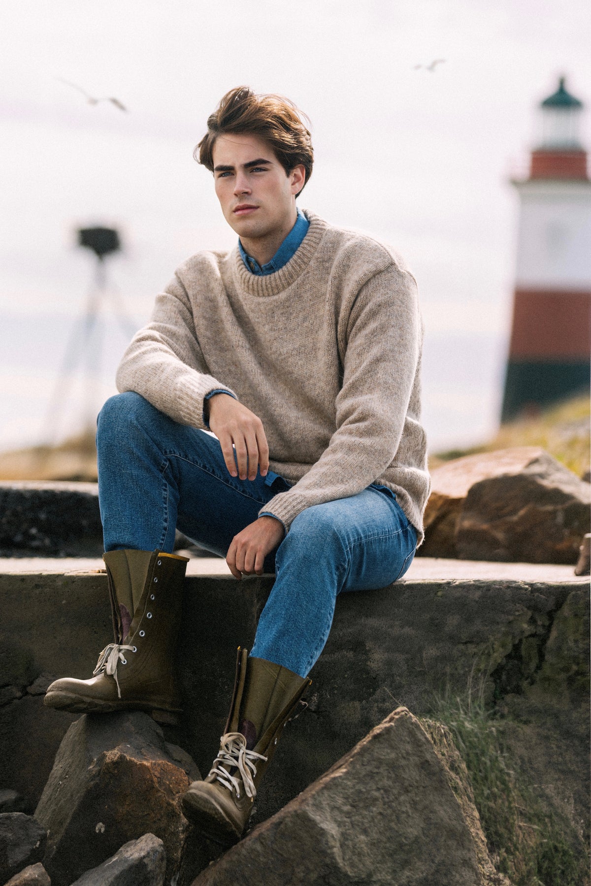The Salty Dog Sweater in Oatmeal