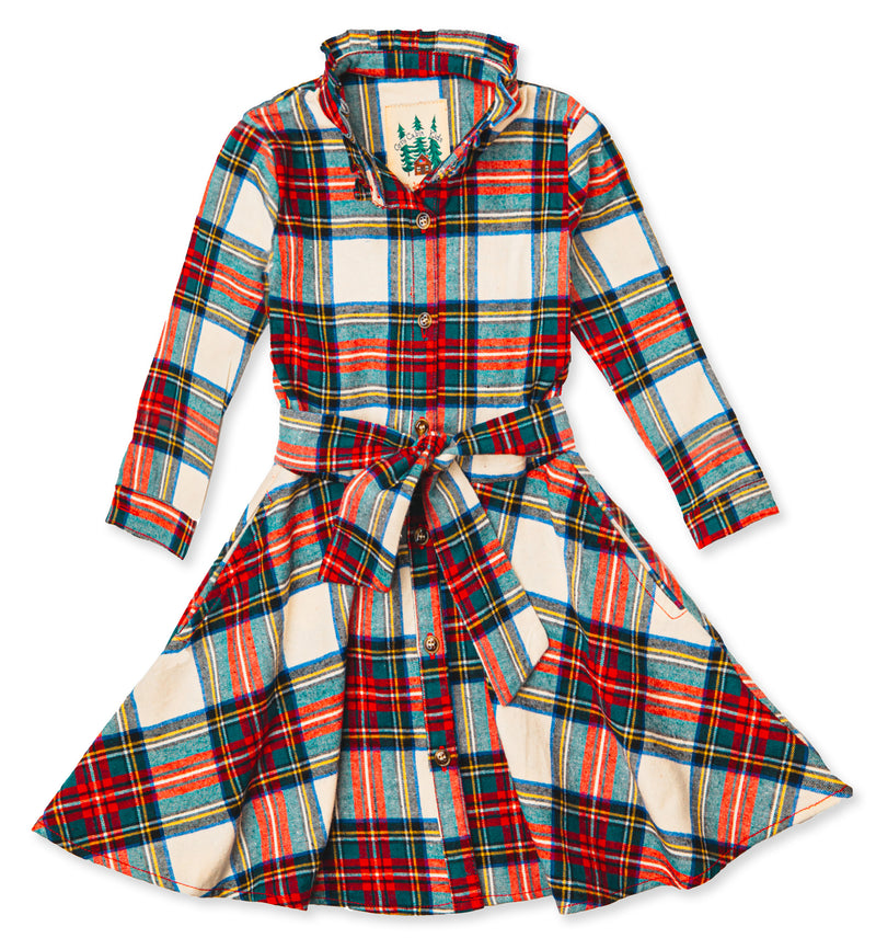 Santa Baby Flannel Dress Kids